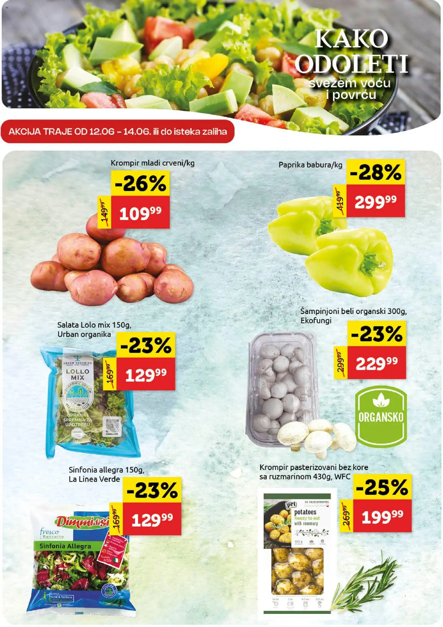 SuperVERO katalog - važi od 11.06.2026 | Strana: 2 | Proizvode: Salata, Krompir, Paprika, Šampinjoni
