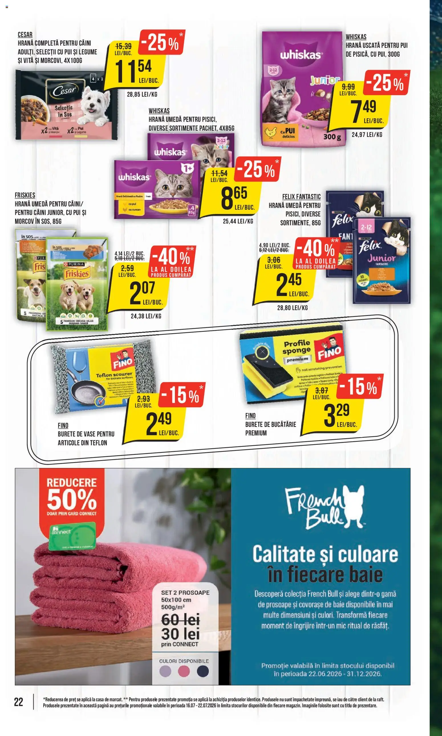 Noul catalog Mega Image – valabil de la 16.07.2026 | Pagină: 22 | Produse: Vită, Premium, Burete, Legume