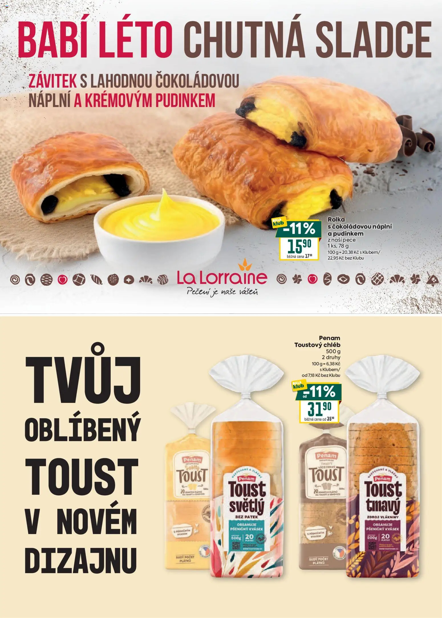 Billa leták - Vaše oblíbené značky od 12.08.2026 | Strana: 2 | Produkty: Chléb, Tousty, Toustový chléb
