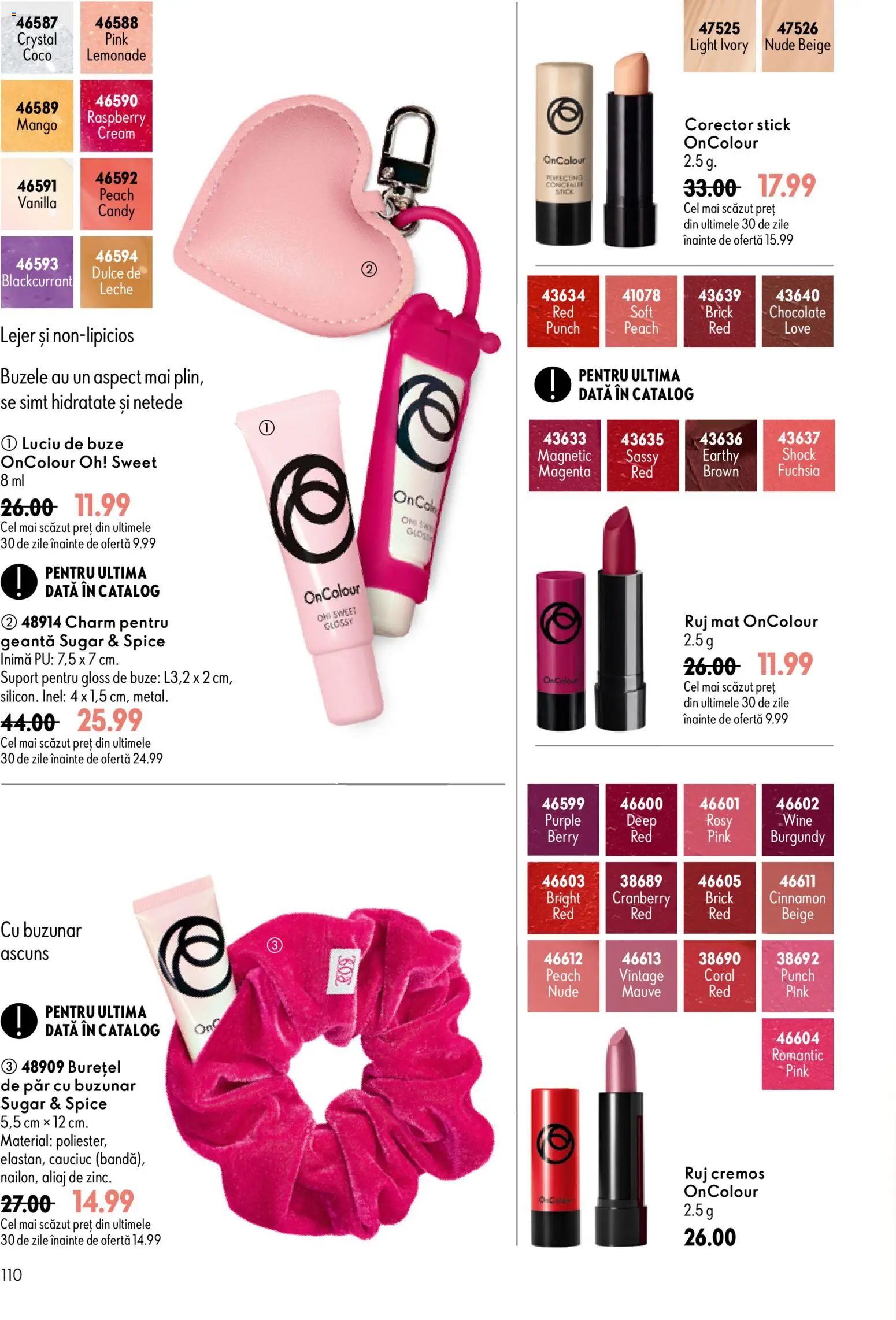 Noul catalog Oriflame – valabil de la 09.09.2026 | Pagină: 110 | Produse: Geantă, Ruj, Luciu de buze, Suport