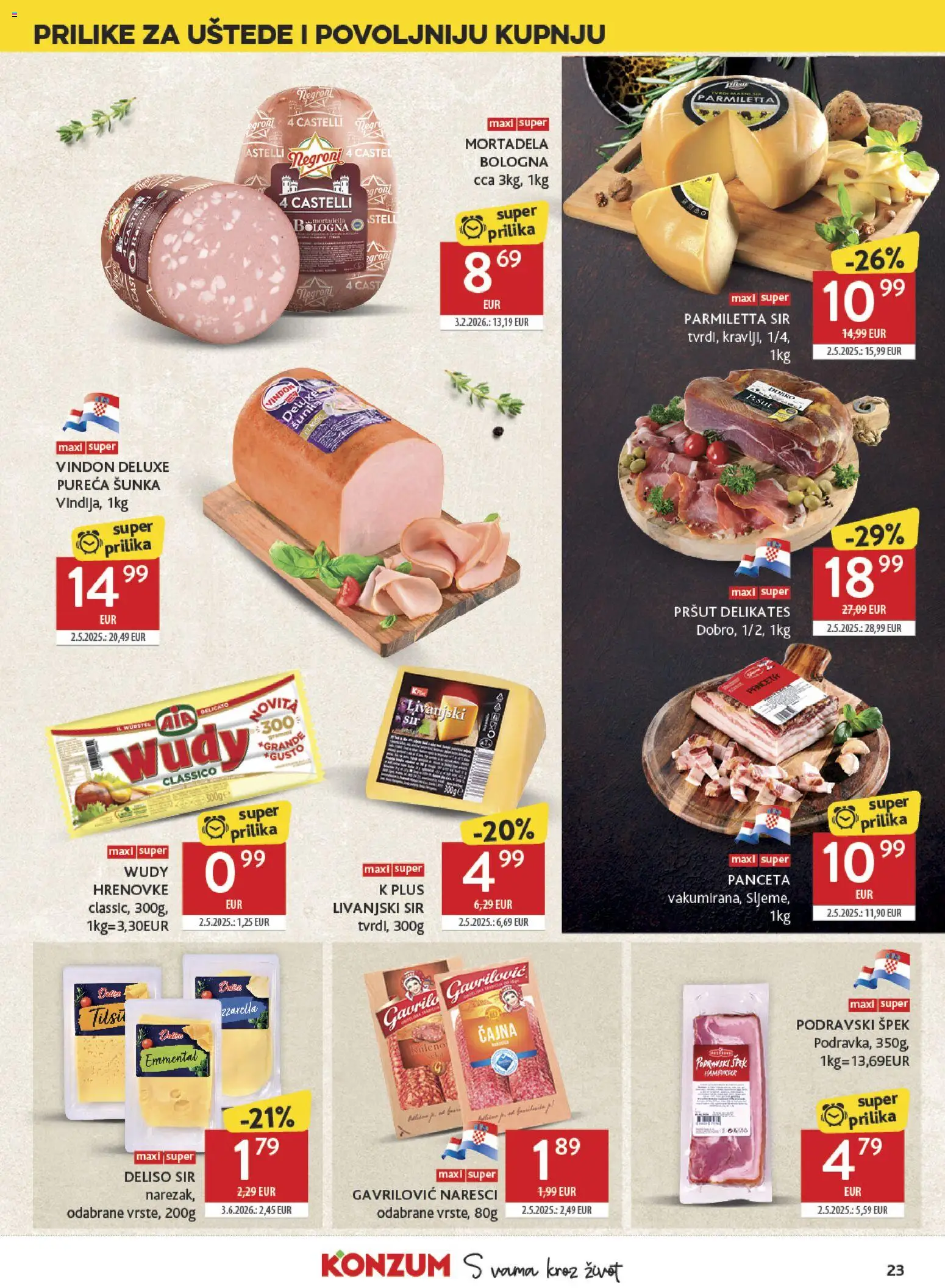 Konzum HR akciós ujság - amely érvényes a következő dátumtól: 2026.08.12. | Oldal: 23