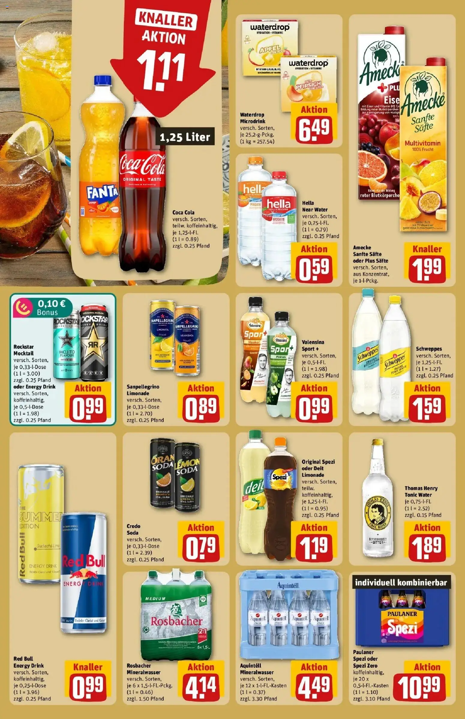 REWE Prospekt ab 03.08.2026 zum Blättern » Angebote | Seite: 18 | Produkte: Coca cola, Rockstar, Äpfel, Mineralwasser