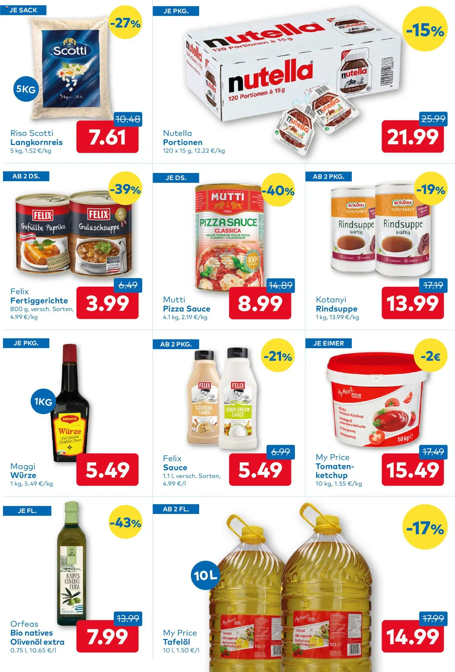 T&G Salzburg gültig ab 13.08.2026 | Seite: 5 | Produkte: Ketchup, Fertiggerichte, Nutella, Pizza