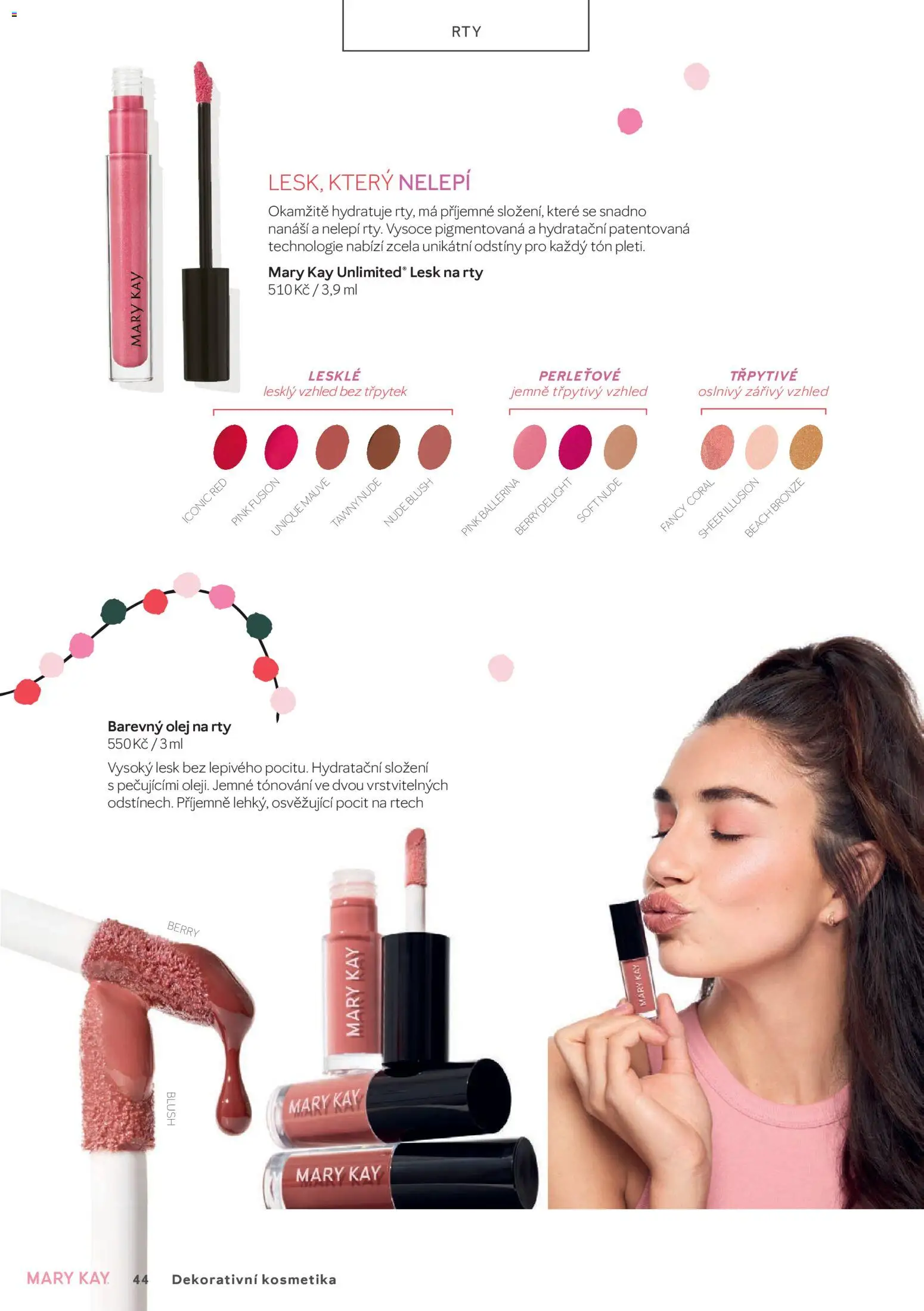 Mary Kay kniha o kráse od 30.09.2026 | Strana: 44 | Produkty: Olej, Lesk na rty