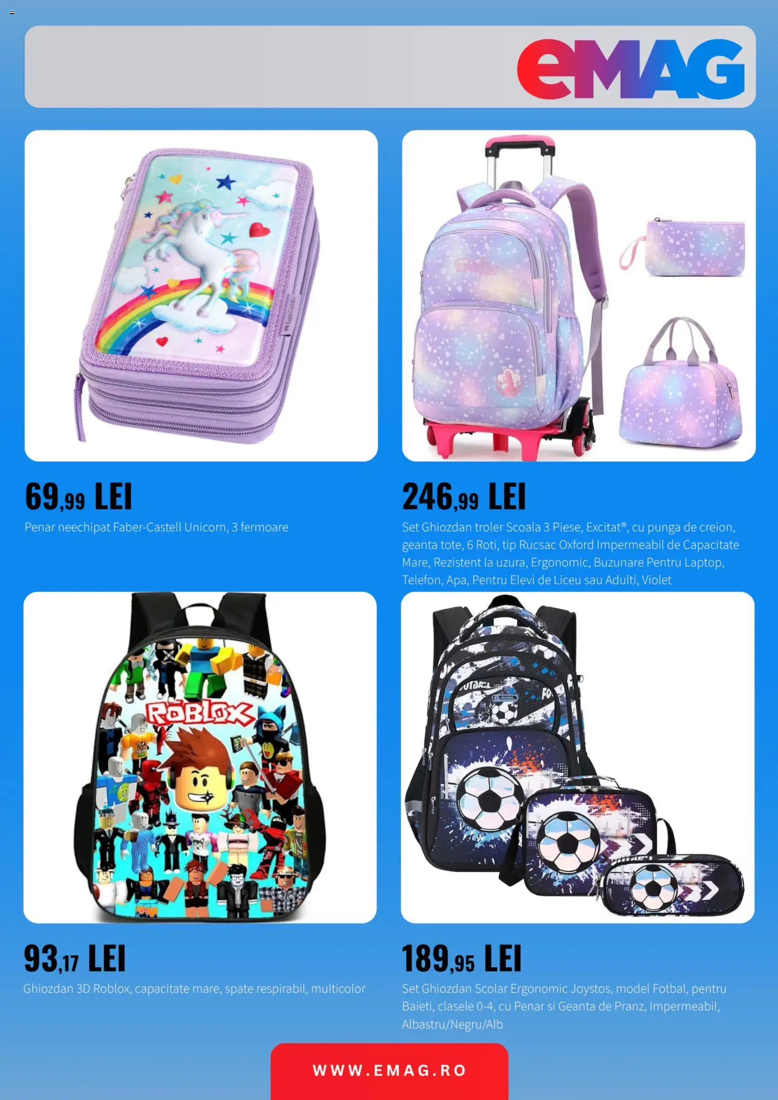Noul catalog Emag – valabil de la 20.08.2026 | Pagină: 2 | Produse: Buzunare, Tip, Ghiozdan, Rucsac