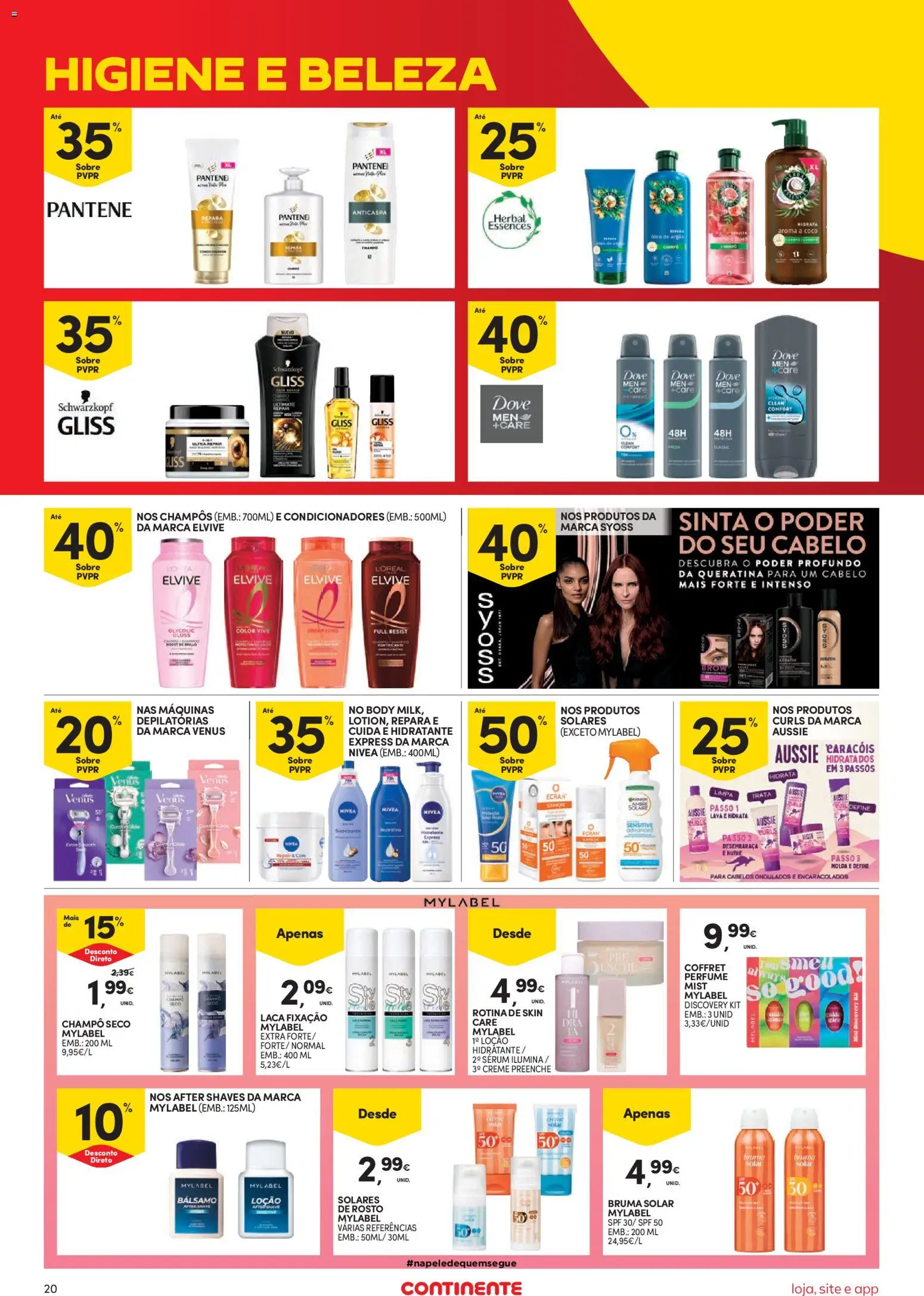 Continente Semanal Continente Bom Dia │ válido de 12.05.2026 | Página: 20 | Produtos: Gloss, Perfume, Óleo, Creme
