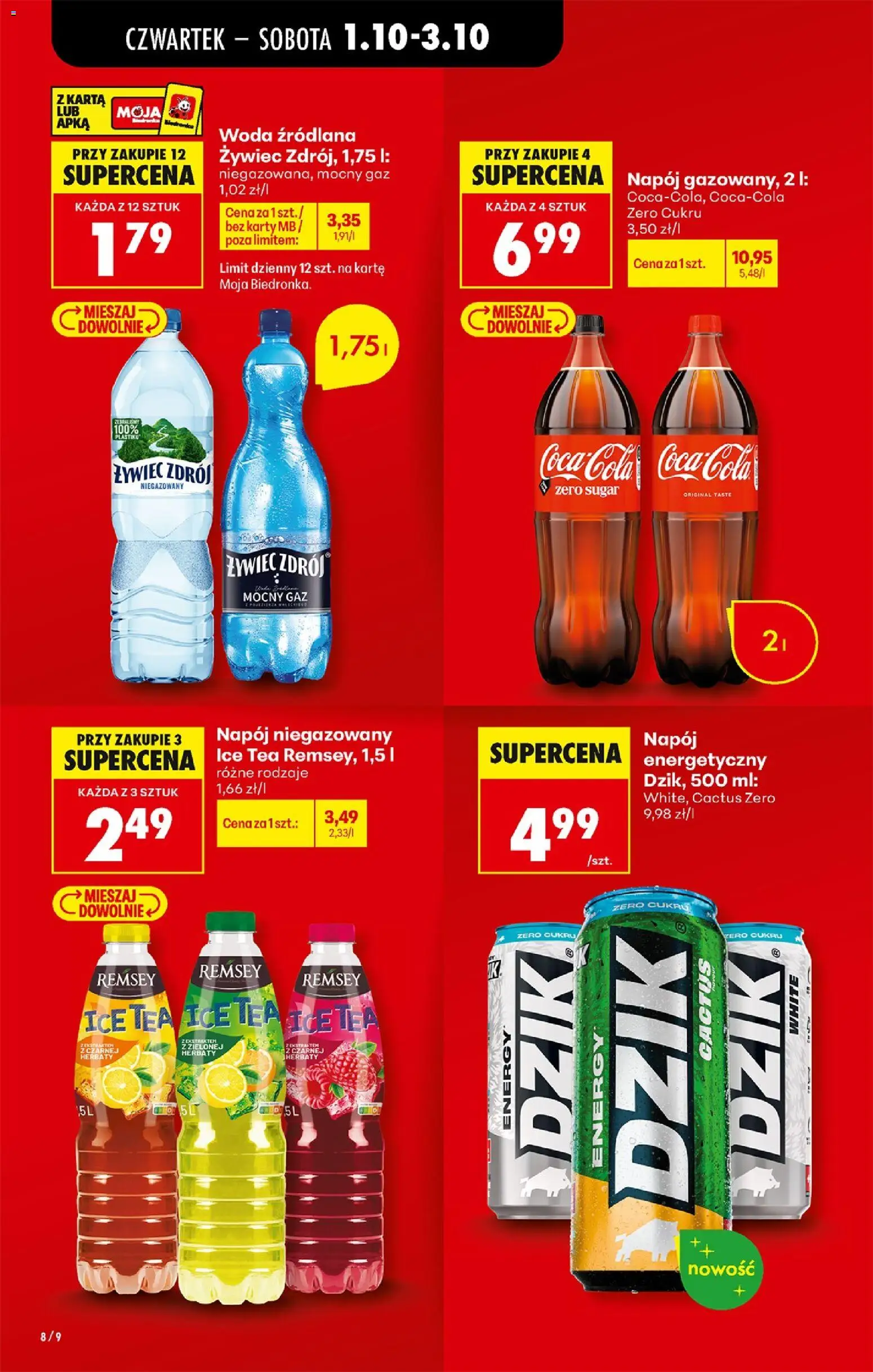 Biedronka Polsko leták - Codziennie niskie ceny od 01.10.2026 | Strana: 8 | Produkty: Pero, Coca cola, Karty, Cola