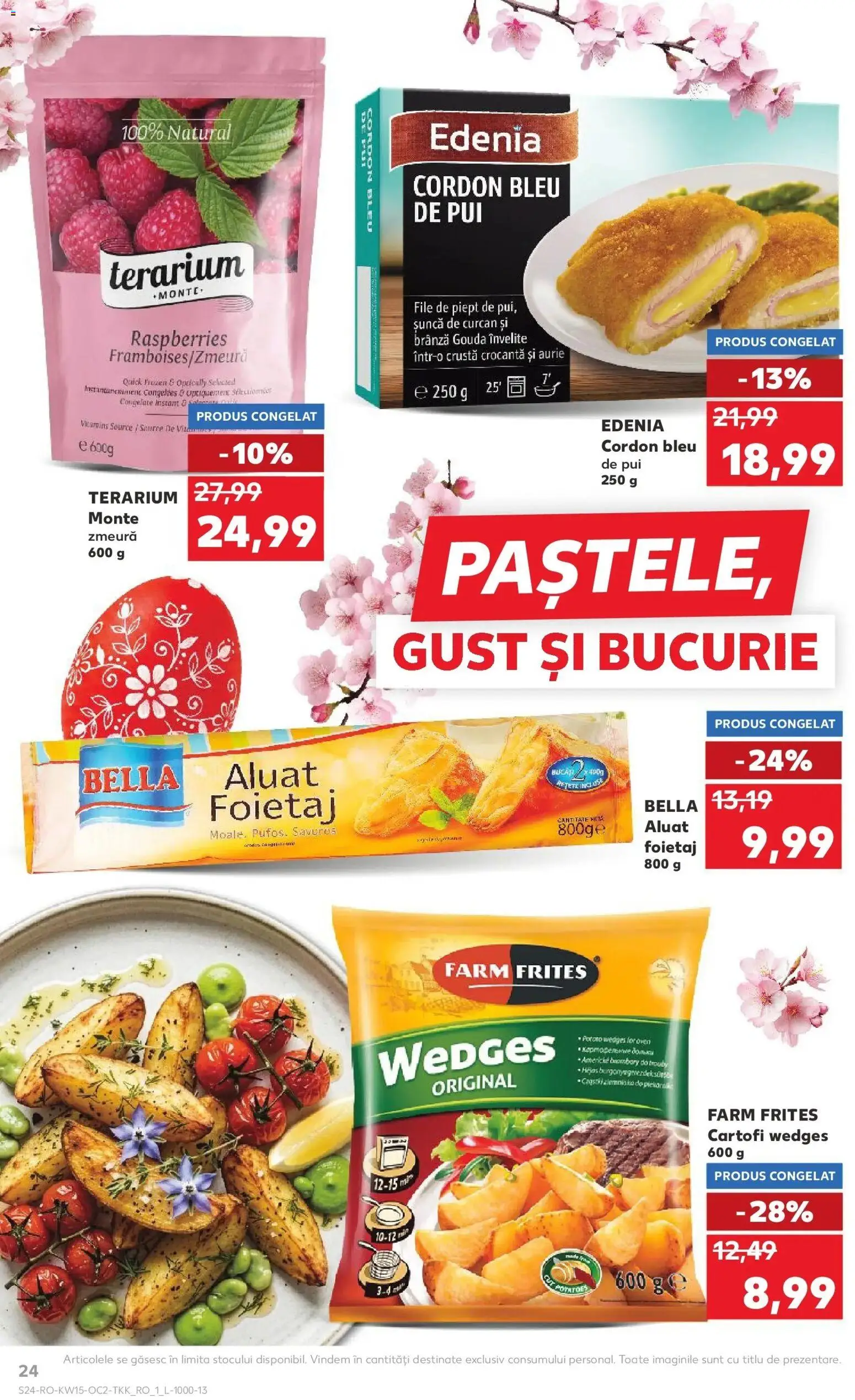 Noul catalog Kaufland – valabil de la 08.04.2026 | Pagină: 24 | Produse: Zmeură, Hacıyatmaz Kedi Oyuncağı, Foietaj, Aluat