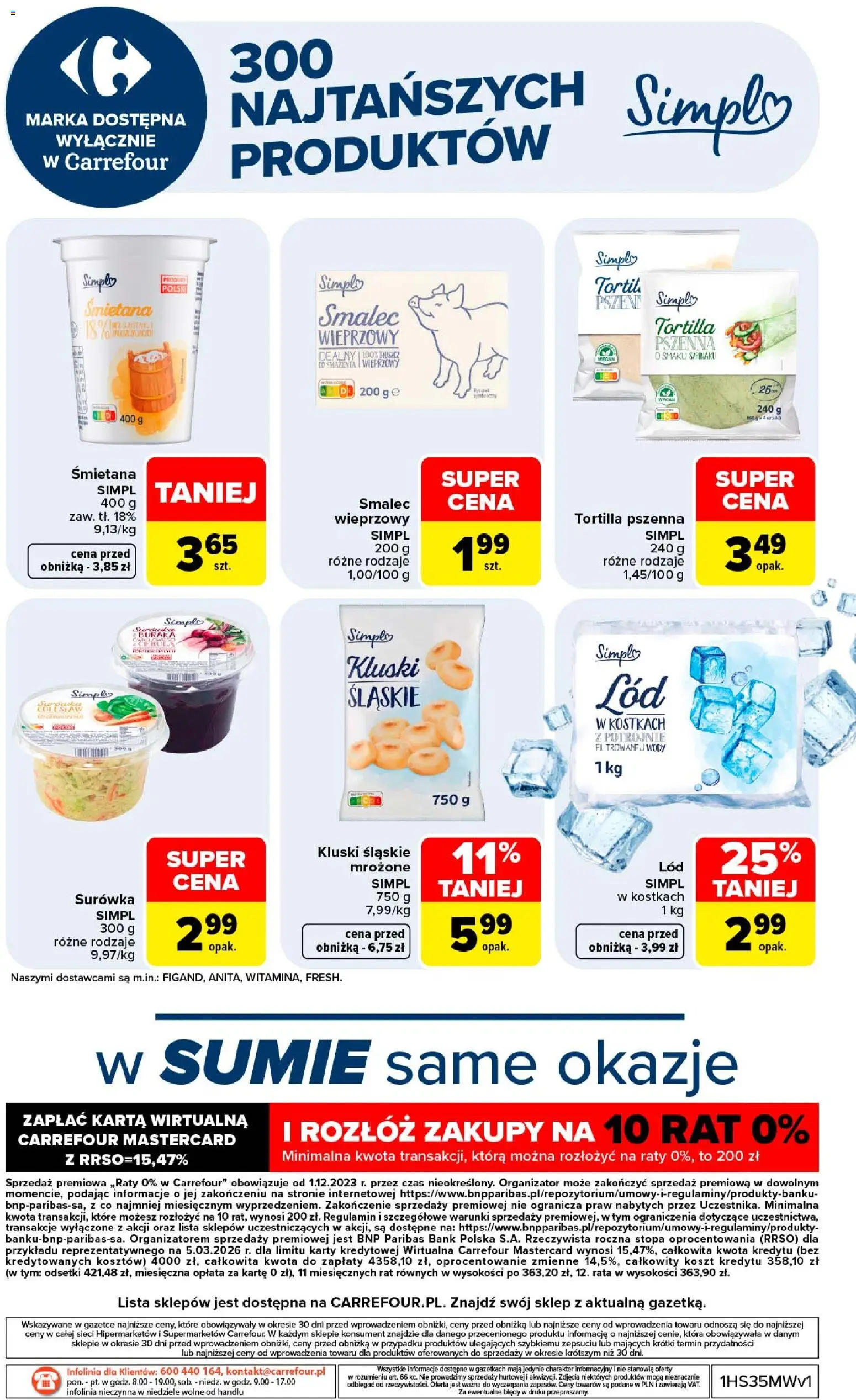 Carrefour gazetka - Najlepsza jakość i cena od 24.08.2026 | Strona: 27 | Produkty: Karta, Smalec, Surówka, Śmietana