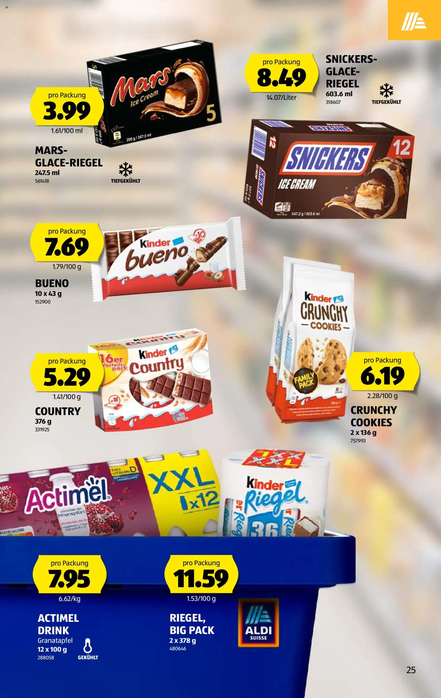 Aldi aktionen – gültig ab 11.06.2026 | Seite: 29 | Produkte: Actimel, Granatapfel, Snickers, Mars