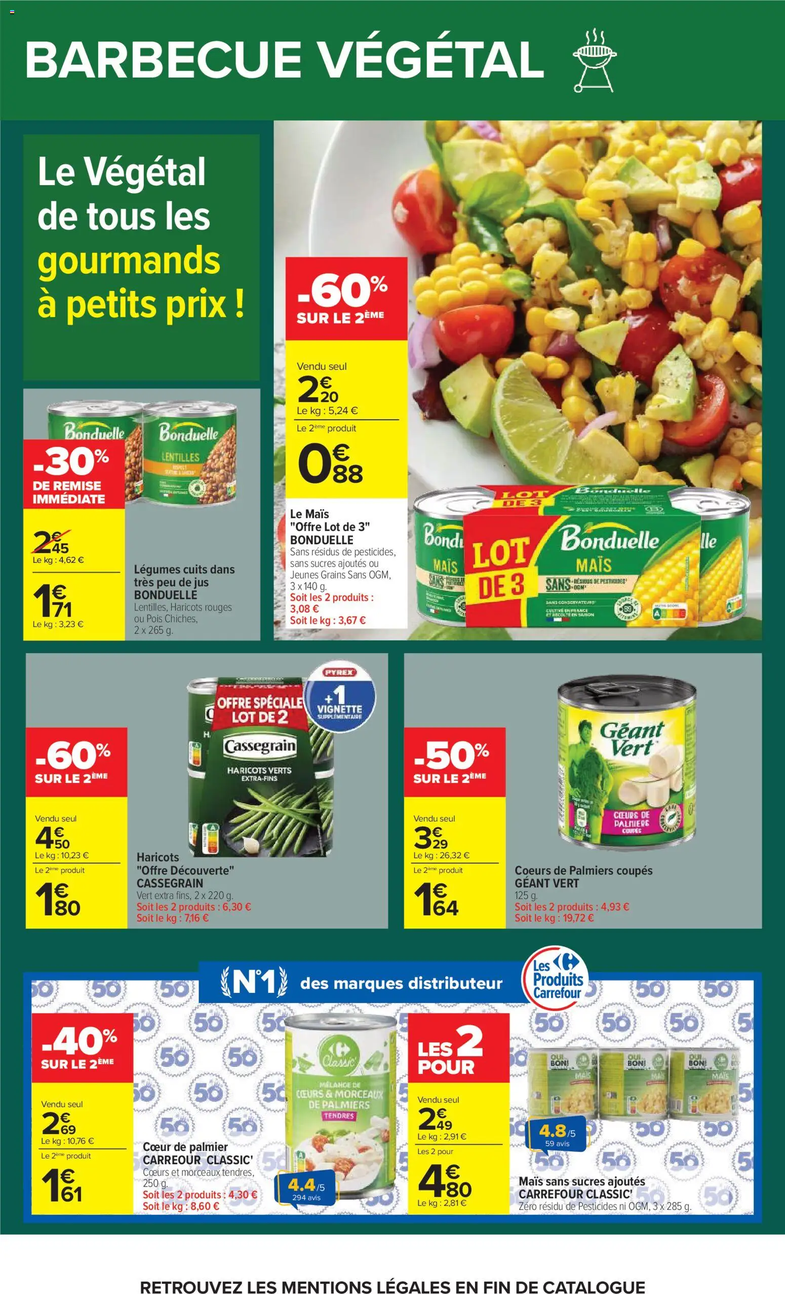{H1} | Page: 13 | Produits: Mais, Haricots verts, Pois, Jus