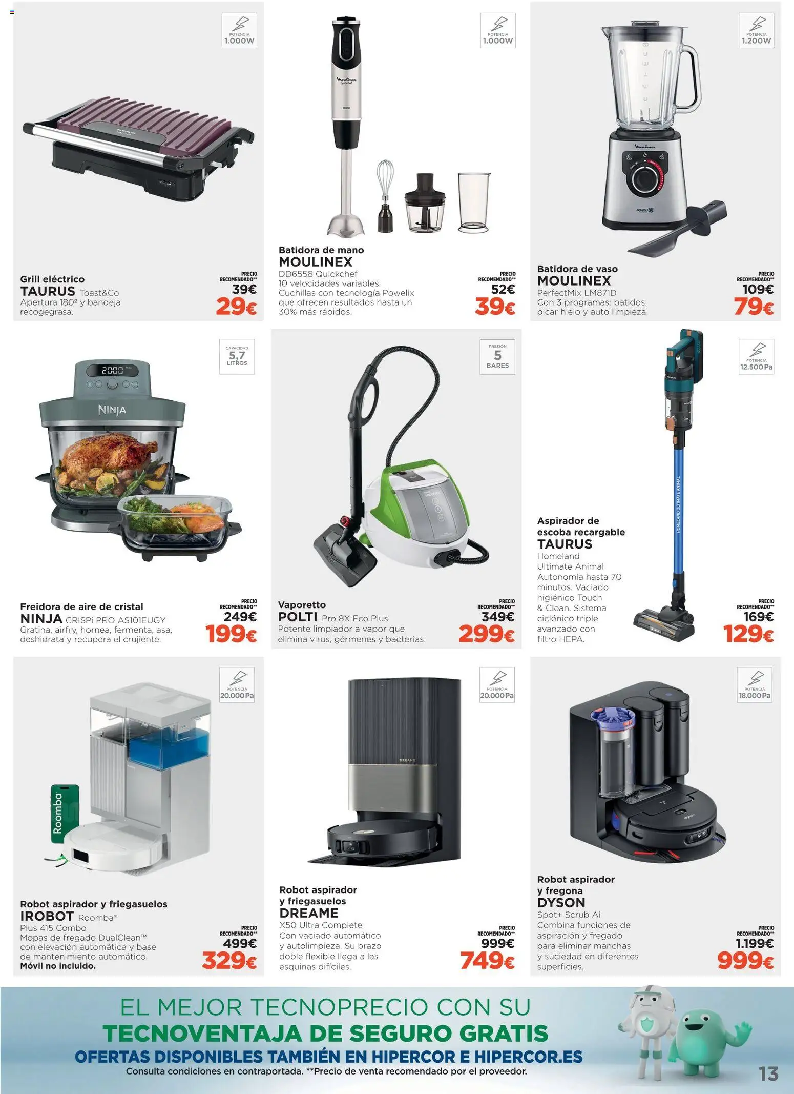 El Corte Inglés ofertas Haier │ válido desde el 15/07/2026 | Página: 13 | Productos: Escoba, Robot, Freidora, Bandeja