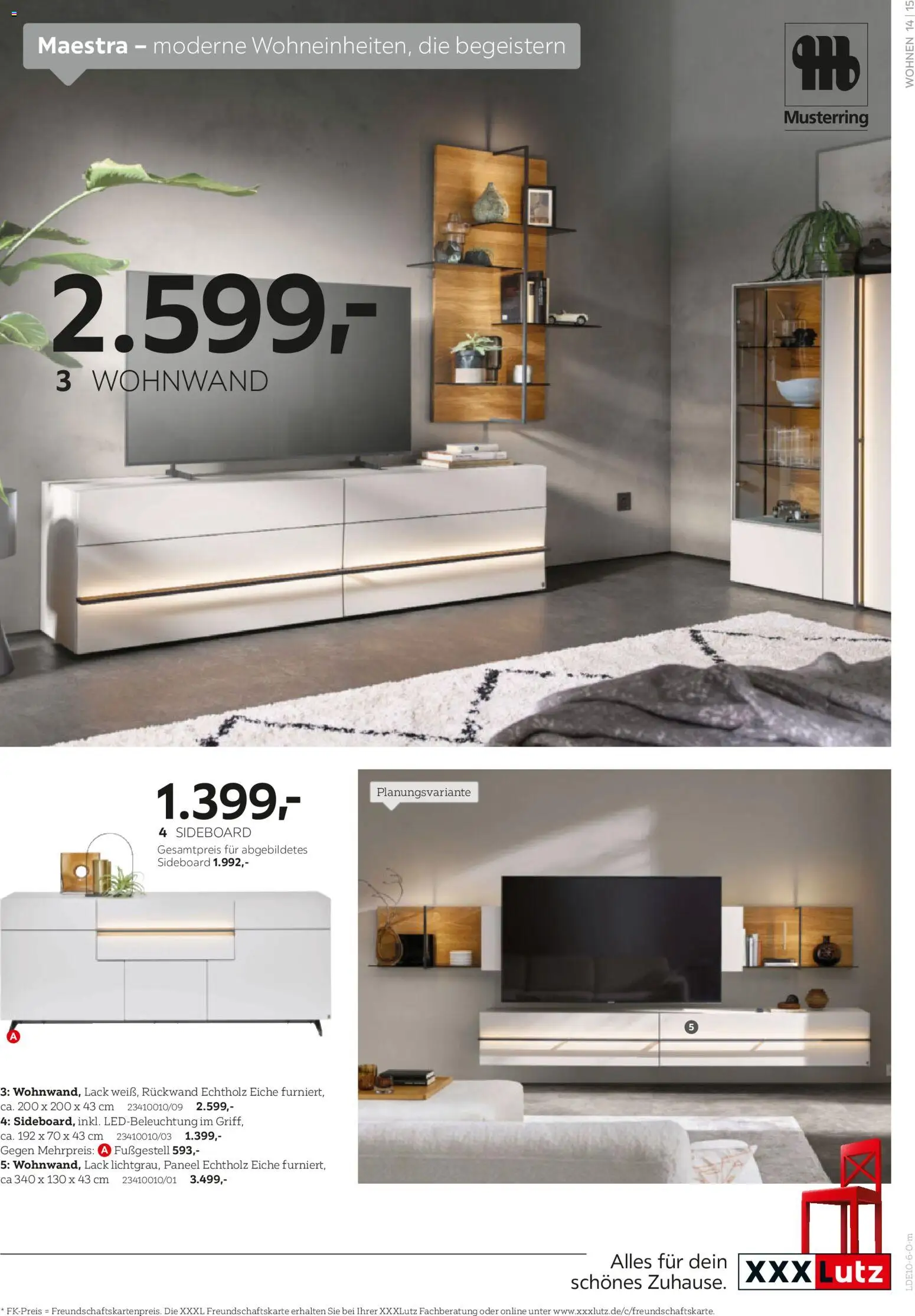 XXXLutz Musterring Spezial – gültig ab 10.10.2026 | Seite: 15 | Produkte: Sideboard, Wohnwand