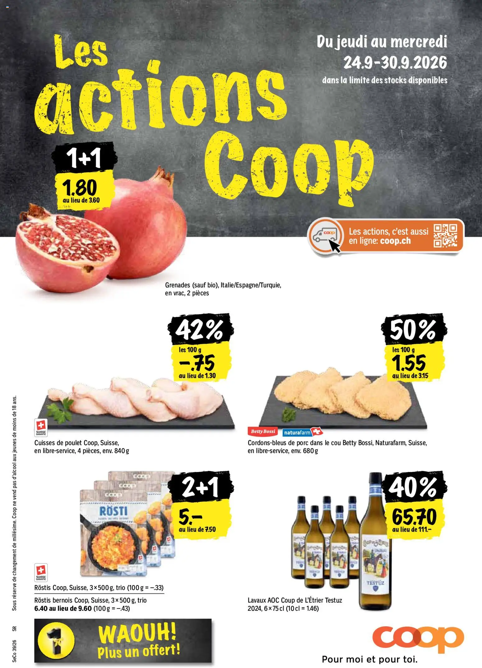 Coop aktionen FR – gültig ab 24.09.2026 | Seite: 1