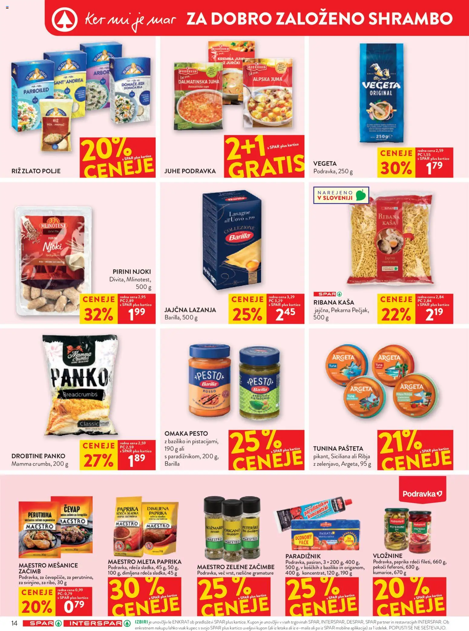 Novi Spar katalog ponudbe – veljaven od 05.08.2026 | Stran: 20 | Izdelki: Pekarna, Juha, Riz, Omaka