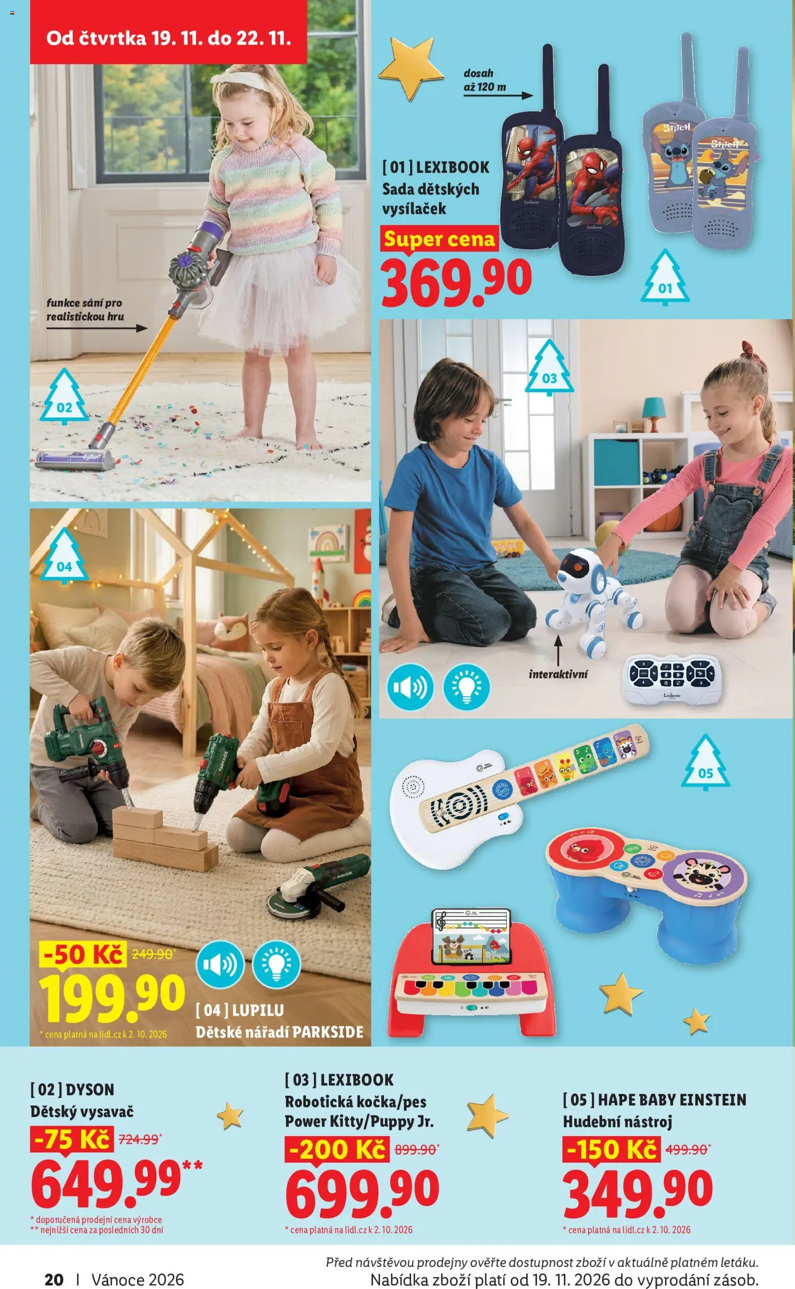Lidl leták - Vánoční inspirace 2026 od 19.10.2026 | Strana: 20 | Produkty: Parkside, Vysavač, Nářadí Parkside, Hudební nástroj