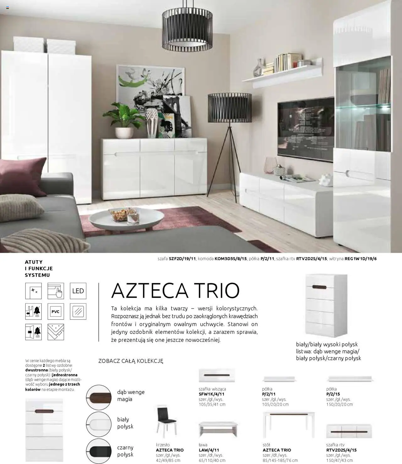 Black Red White Gazetka - Katalog rodzinnych wnętrz od 24.05.2024 | Strona: 18 | Produkty: Szafa, Komoda, Krzesło, Witryna
