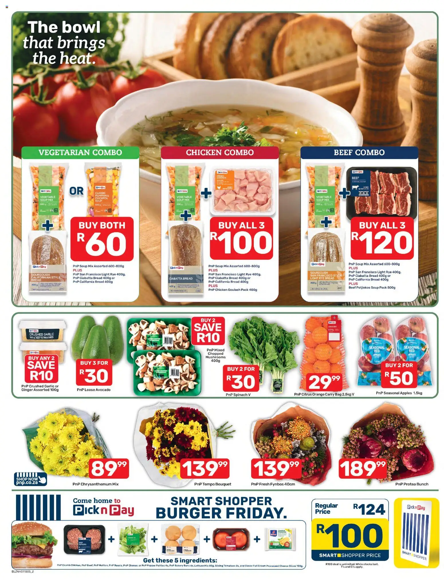 New Pick n Pay catalogue – valid from 13/07/2026 | Page: 2 | Products: Bowl, Bread, Tomatoes, Lettuce