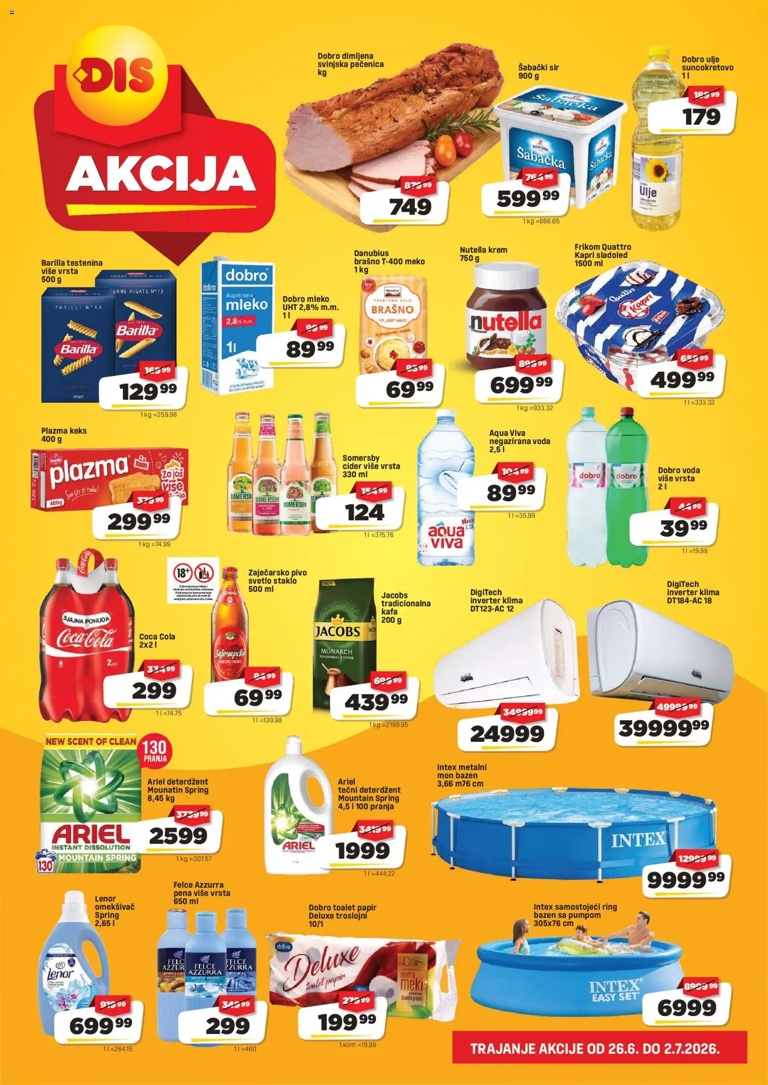 DIS katalog - važi od 26.06.2026 | Strana: 2 | Proizvode: Keks, Sladoled, Plazma, Cider