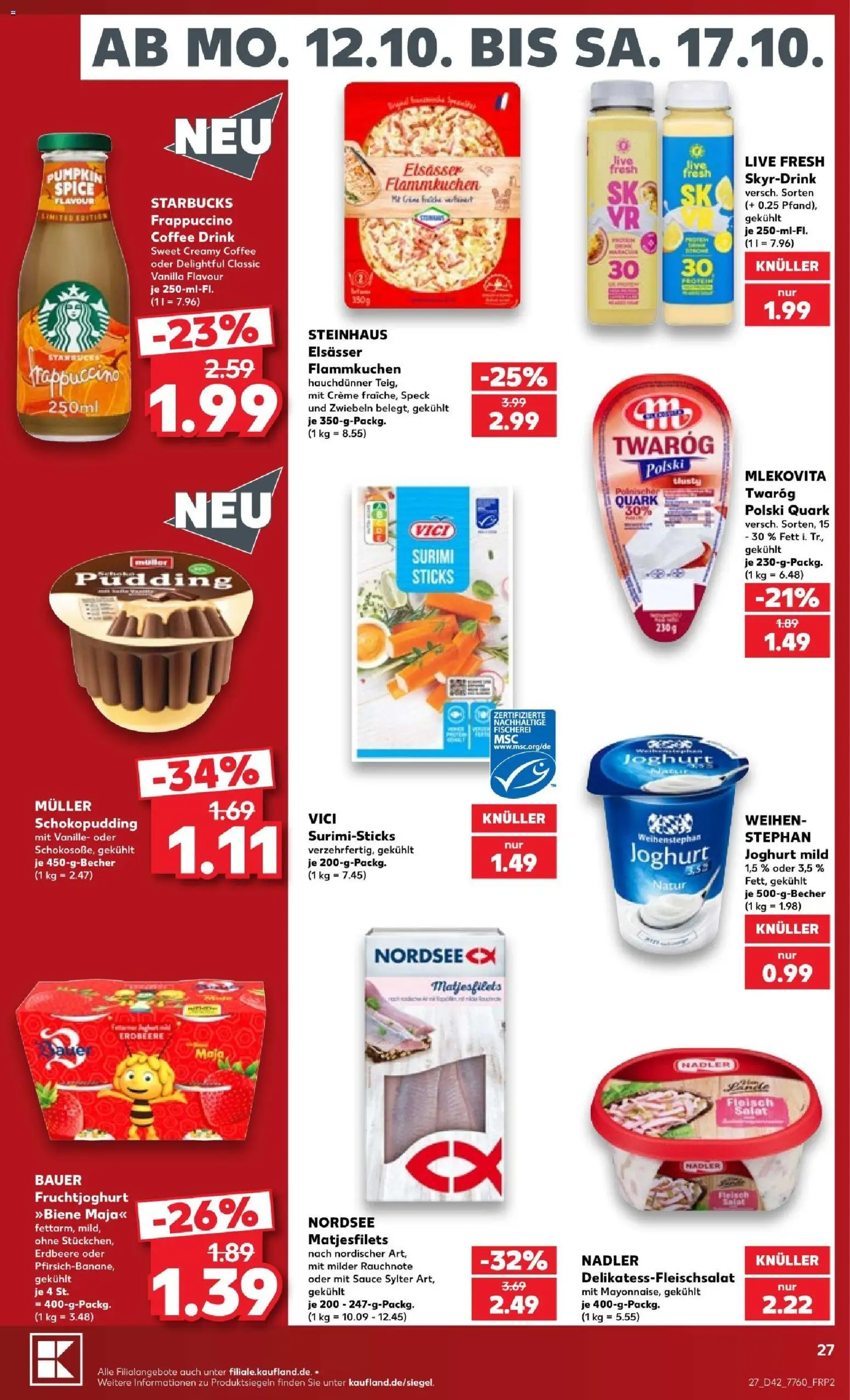 Kaufland Prospekt Speyer – gültig ab 12.10.2026 | Seite: 31 | Produkte: Gnocchi, Buttermilch, Becel, Garnelen
