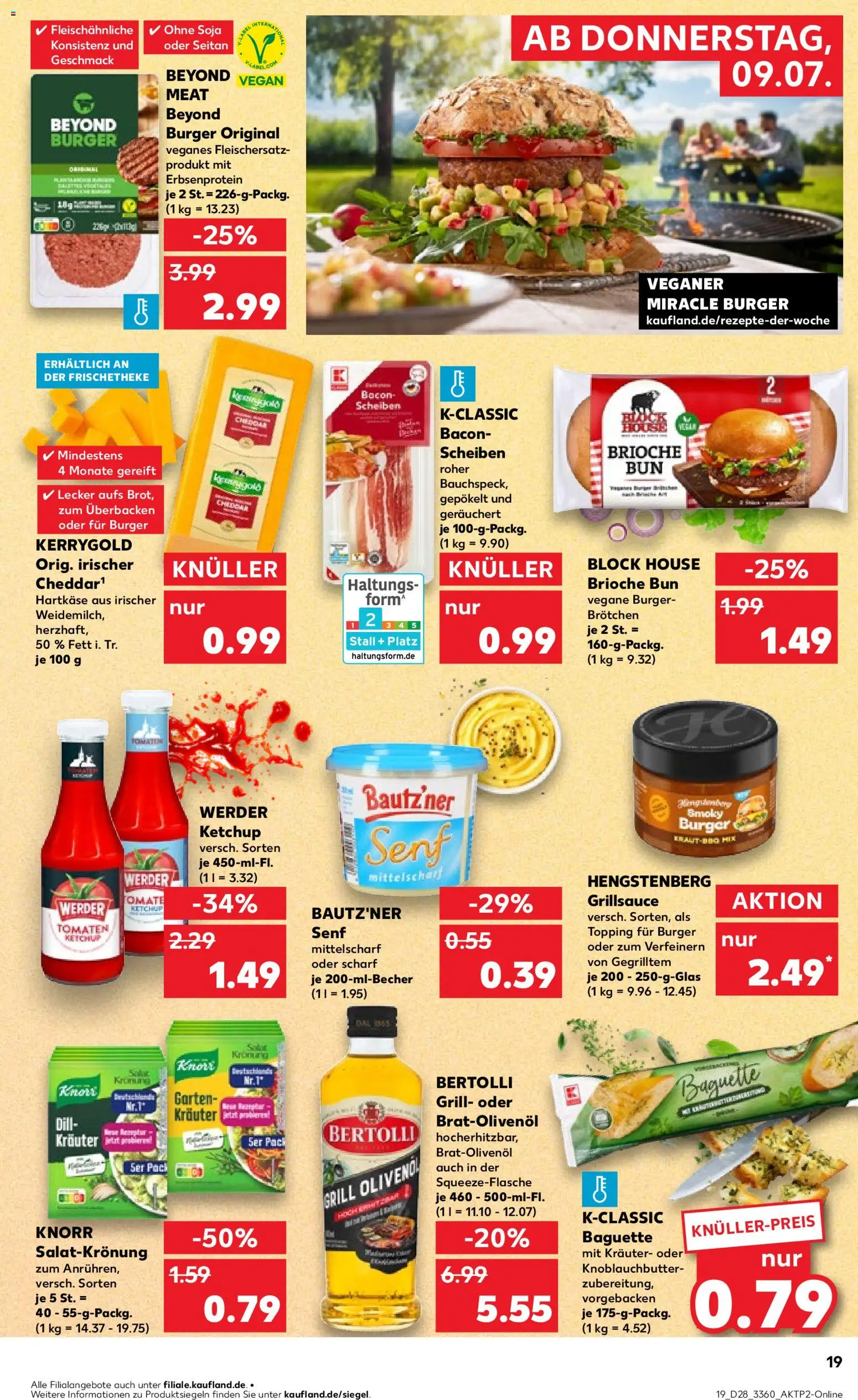 Kaufland Prospekt Jena – gültig ab 09.07.2026 | Seite: 19 | Produkte: Grill, Baguette, Tomaten, Ketchup