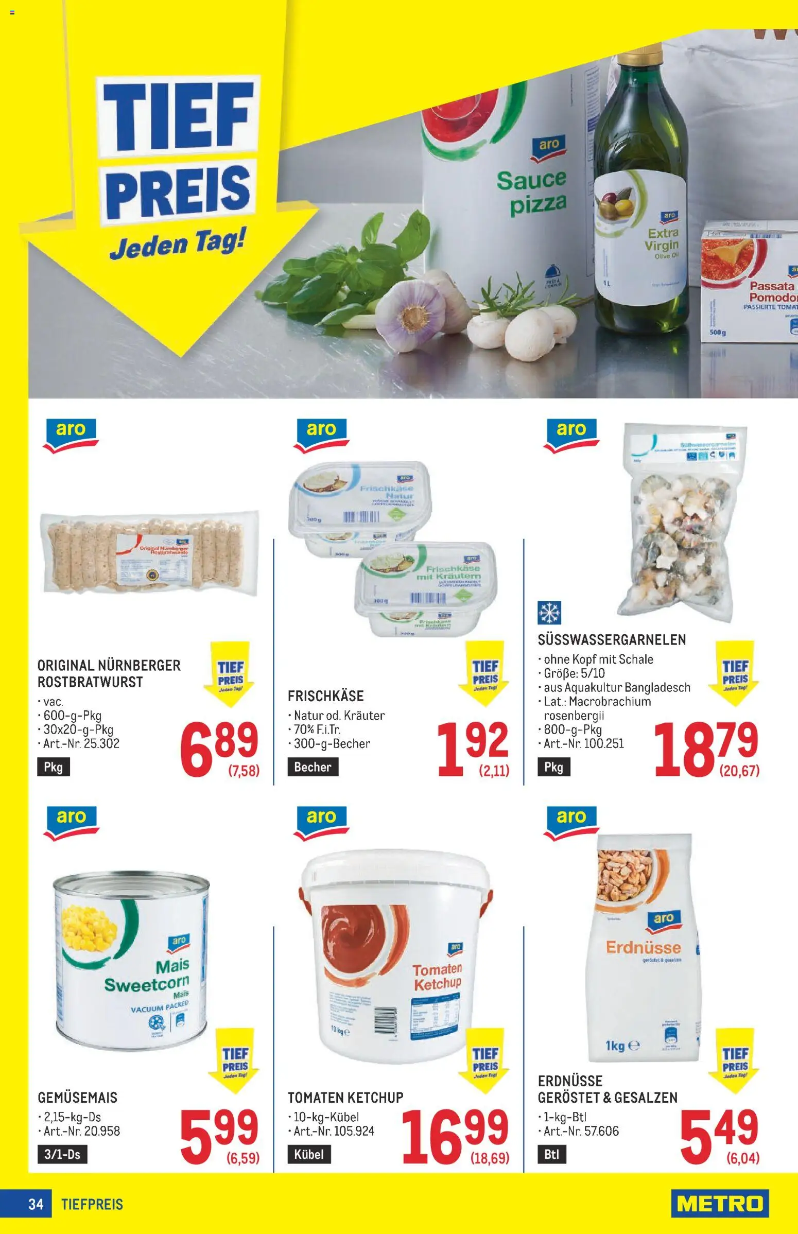 Metro angebote Profi gültig ab 01.10.2026 | Seite: 34 | Produkte: Ketchup, Mais, Erdnüsse, Tomaten