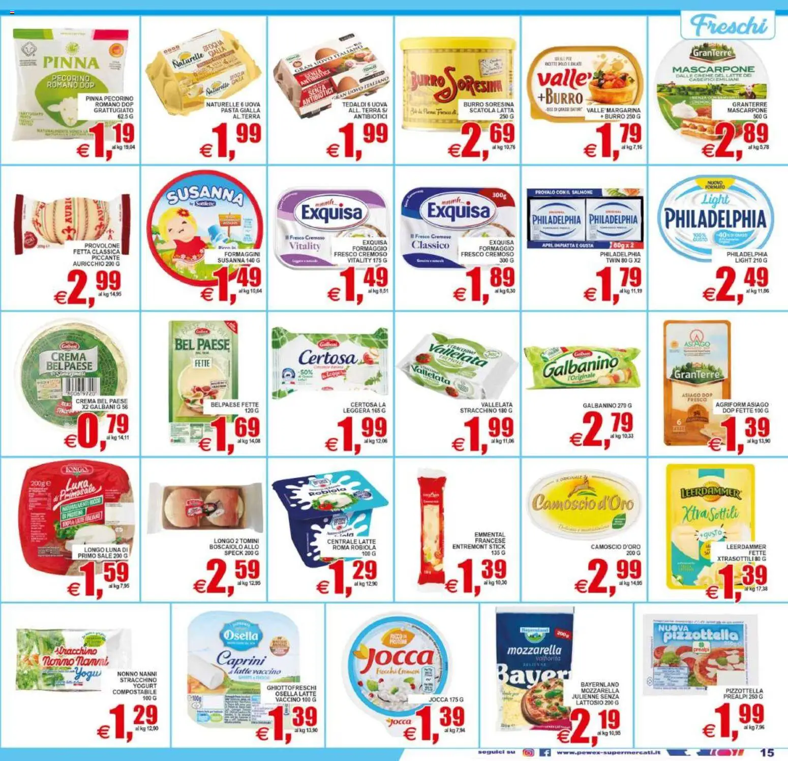 Volantino Pewex del 21/08/2026 | Pagina: 15 | Prodotti: Speck, Yogurt, Fiocchi, Mascarpone
