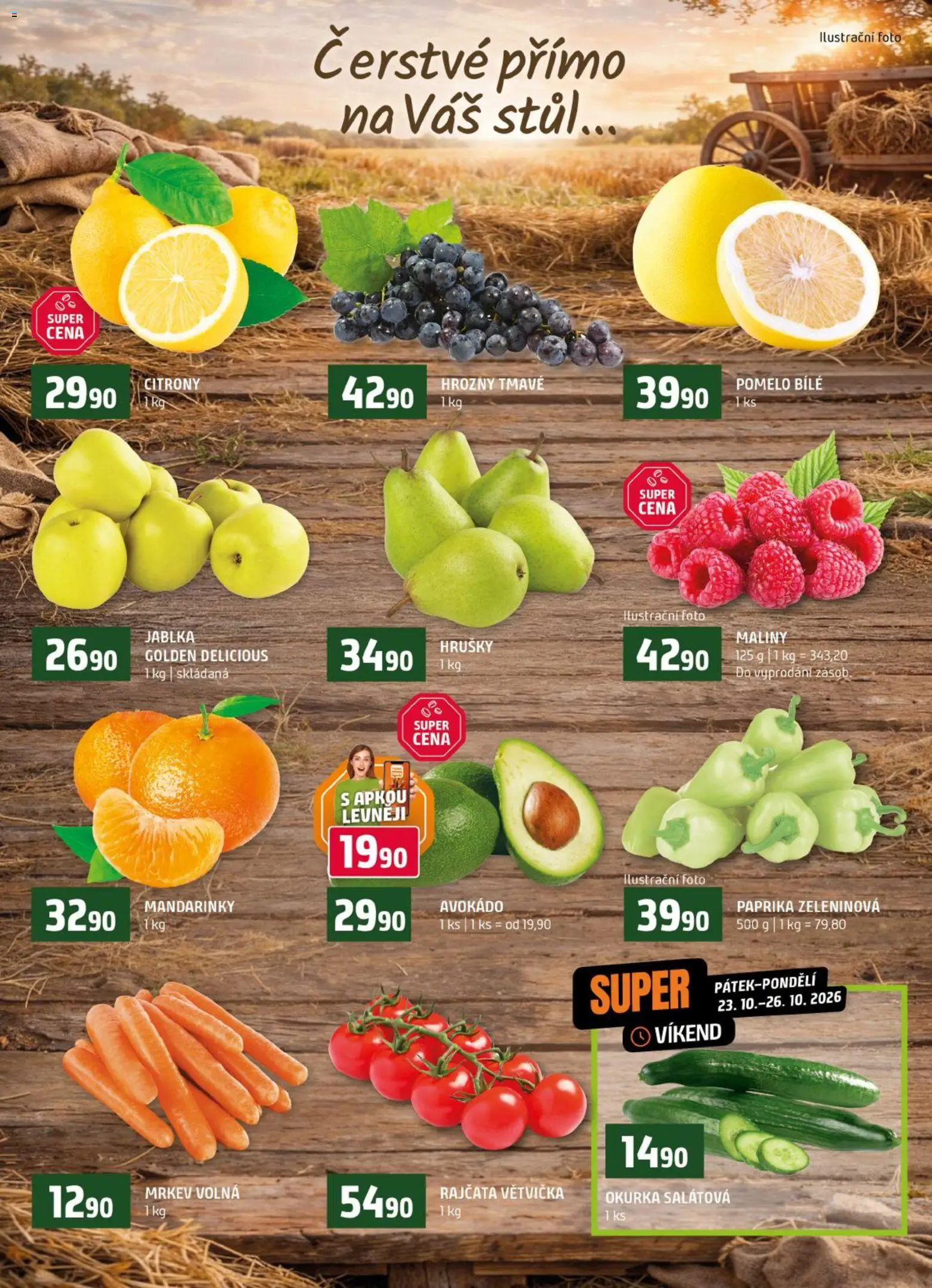Terno leták od 21.10.2026 | Strana: 6 | Produkty: Pomelo, Maliny, Stůl, Okurka
