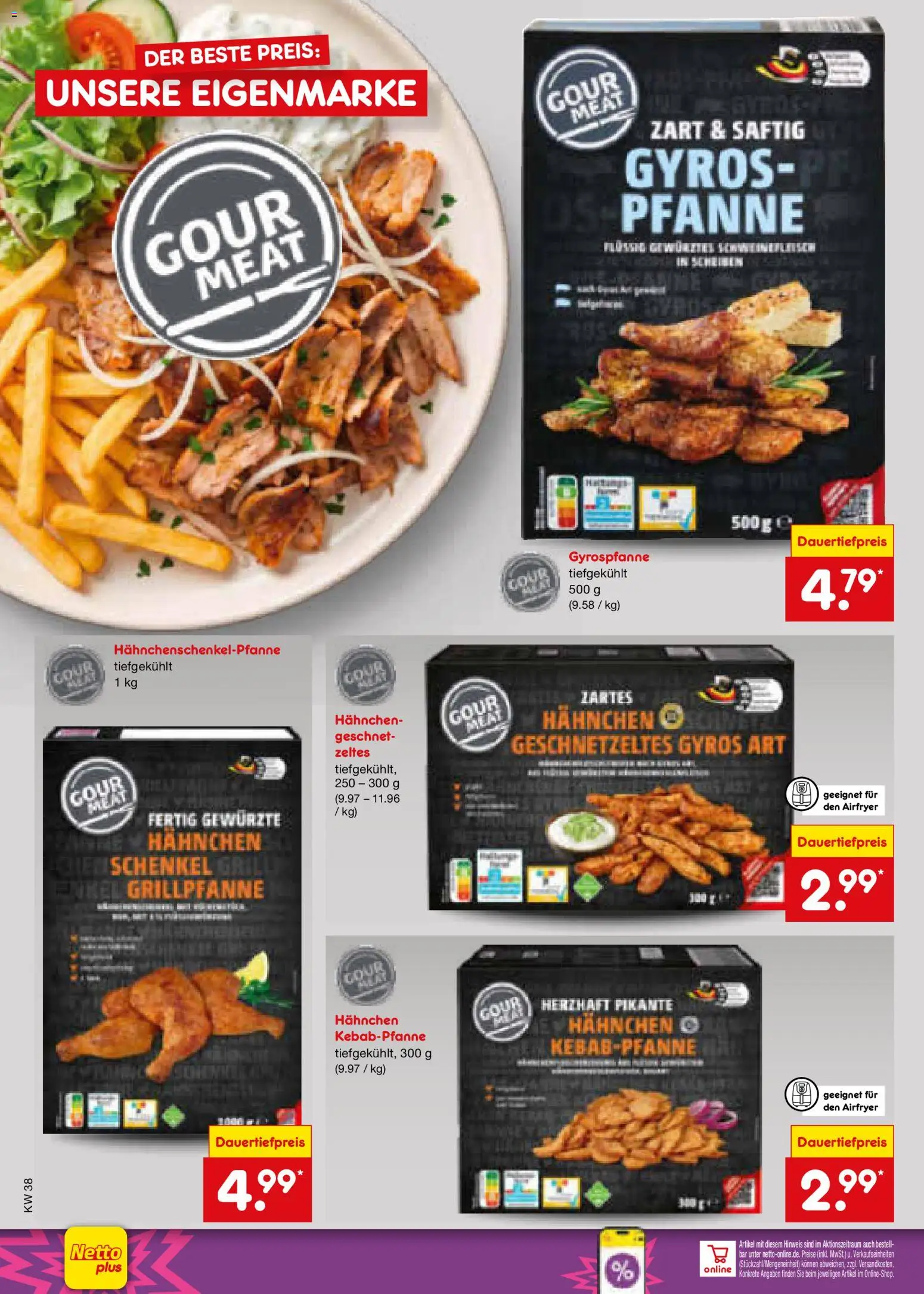 Netto Marken-Discount Prospekt – gültig ab 14.09.2026 | Seite: 12 | Produkte: Hahnchen, Gyros