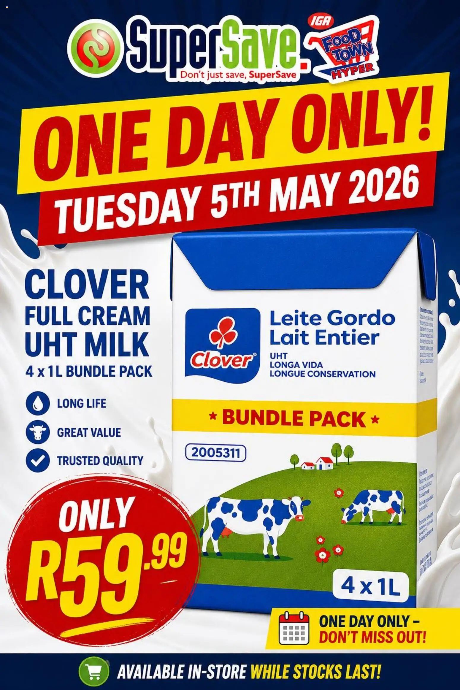 New Super Save catalogue – valid from 05.05.2026 | Page: 2 | Products: Milk, Cream