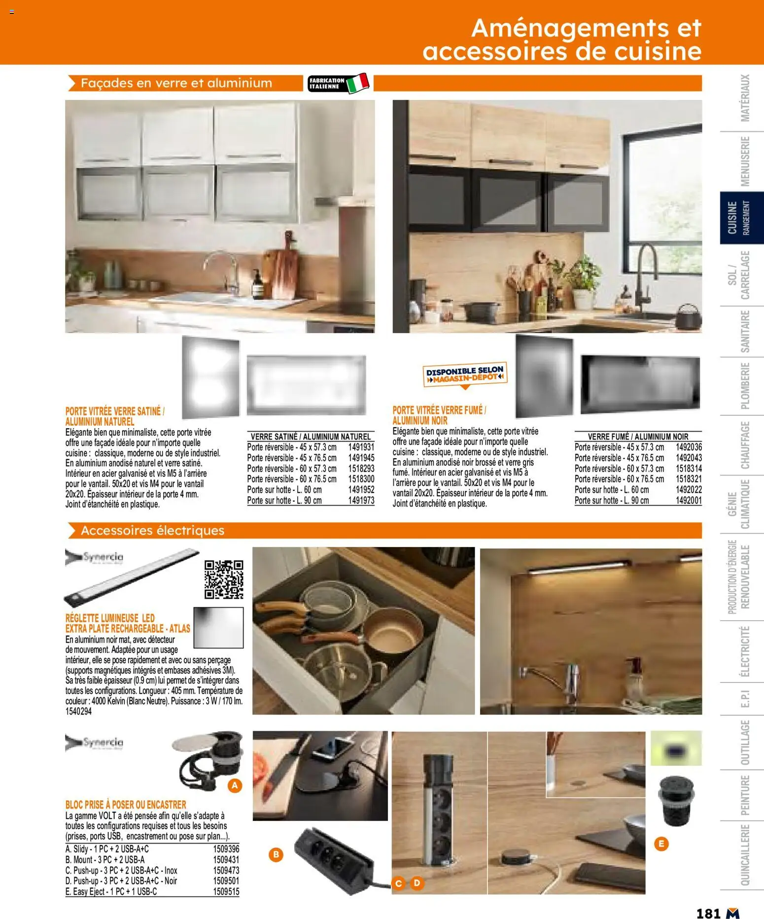 {H1} | Page: 181 | Produits: PC, Brosse, Porte, Prise