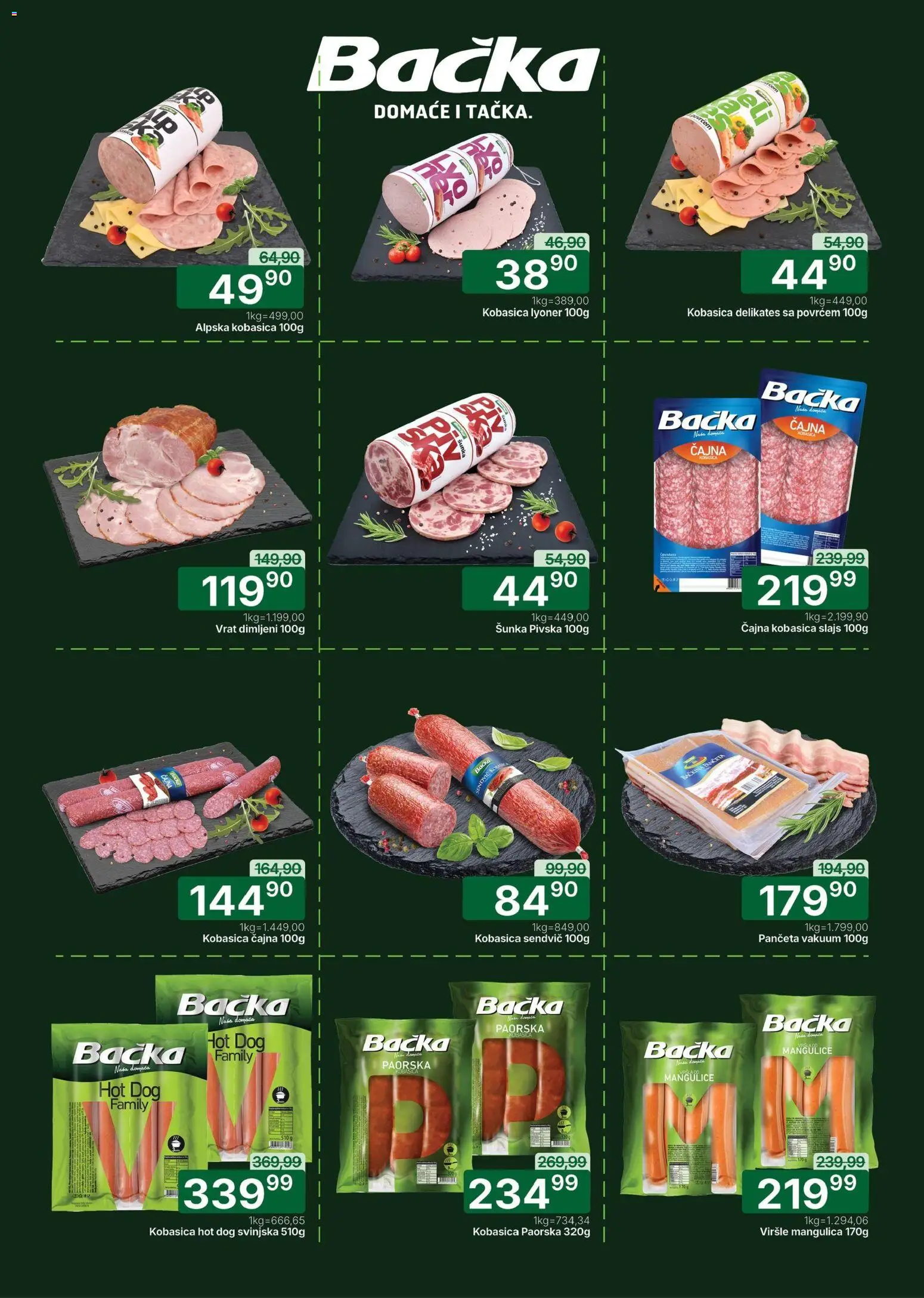 Univerexport katalog - važi od 11.05.2026 | Strana: 4 | Proizvode: Viršle, Hot dog, Šunka, Kobasica