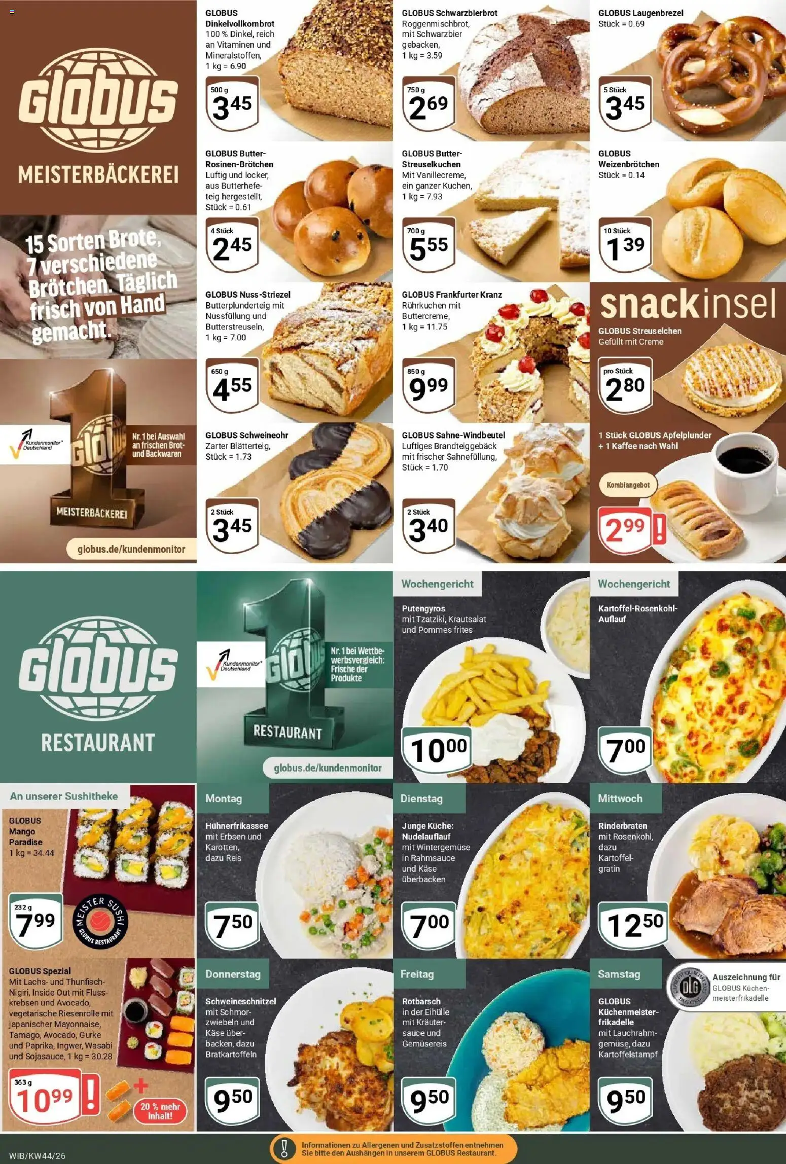 Globus Prospekt Wiesbaden-Nordenstadt (ab 26.10.2026) » Angebote online | Seite: 7 | Produkte: Butter, Pommes, Lachs, Reis
