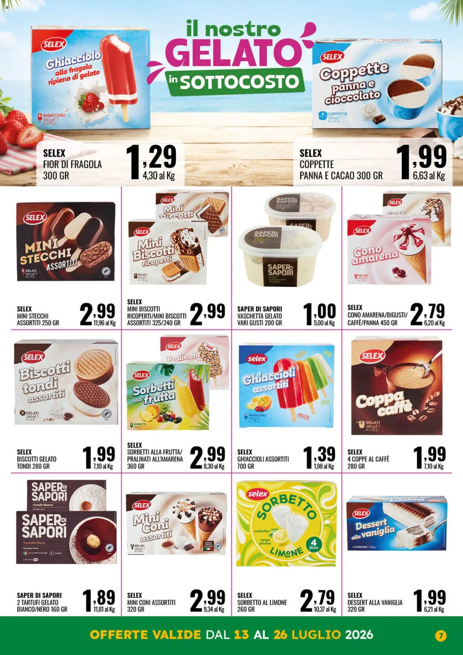 Volantino GECOP del 13/07/2026 | Pagina: 7 | Prodotti: Panna, Sorbetto, Limone, Cacao
