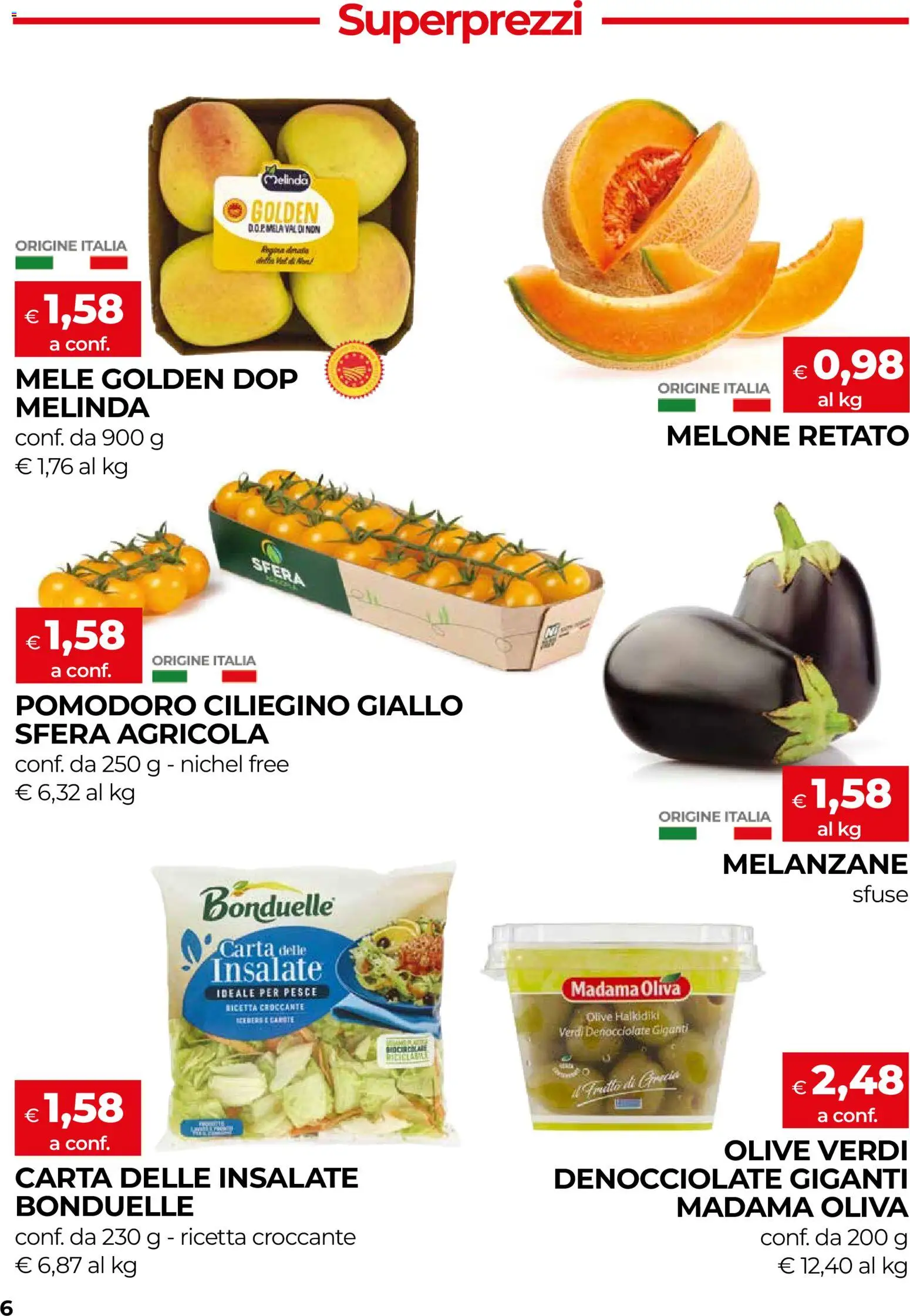 Volantino COOP del 23/07/2026 | Pagina: 6 | Prodotti: Pesce, Pomodoro, Melone, Melanzane
