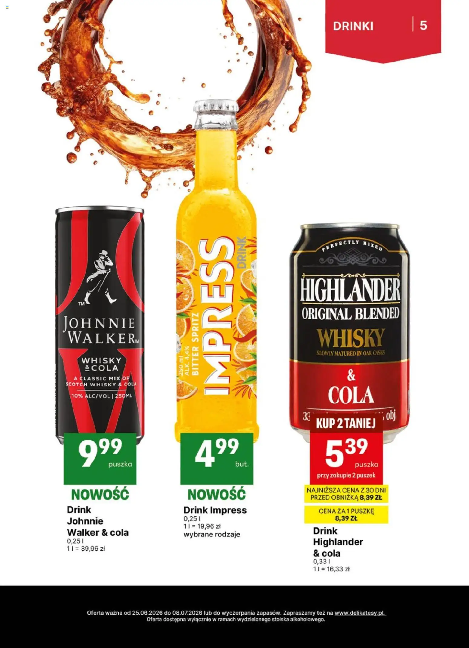 Delikatesy Centrum gazetka - DeliBarek od 25.06.2026 | Strona: 5 | Produkty: Whisky