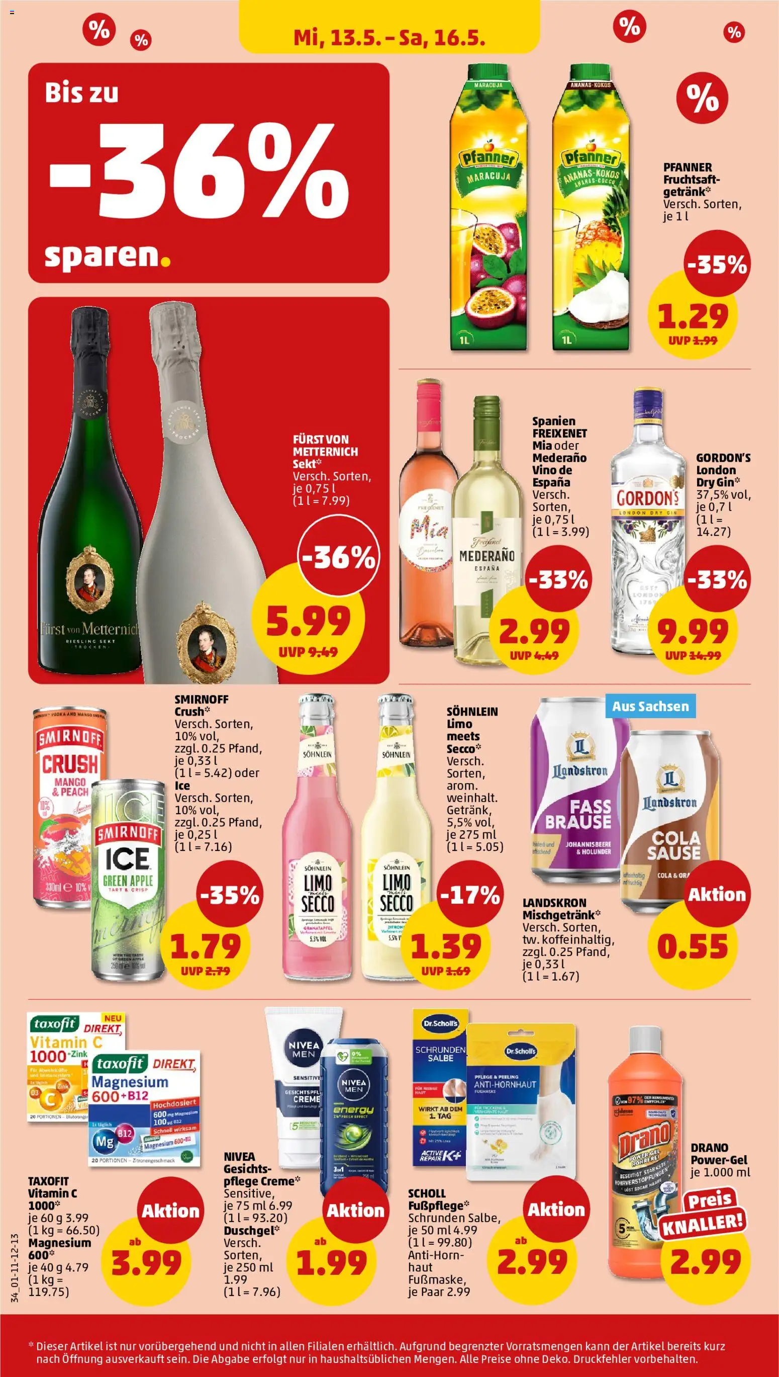 Penny Prospekt 	 – gültig ab 11.05.2026 | Seite: 36 | Produkte: Furst von metternich, Granatapfel, Mango, Fruchtsaft