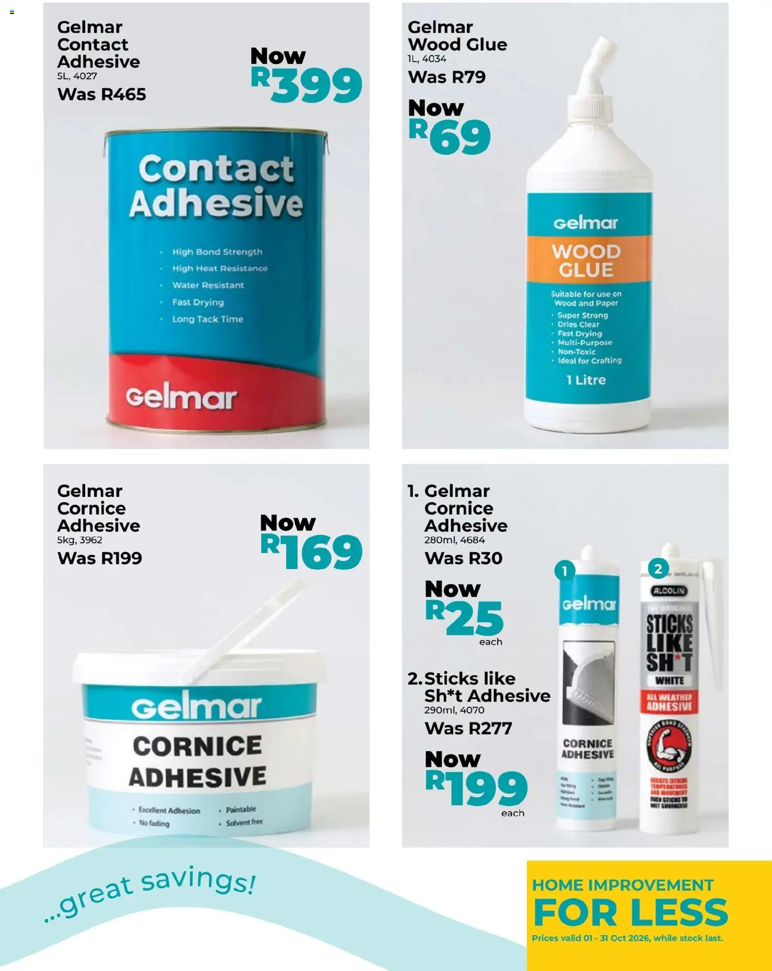 New Gelmar catalogue – valid from 01/10/2026 | Page: 15 | Products: Adhesive, Stock, Water, Paper