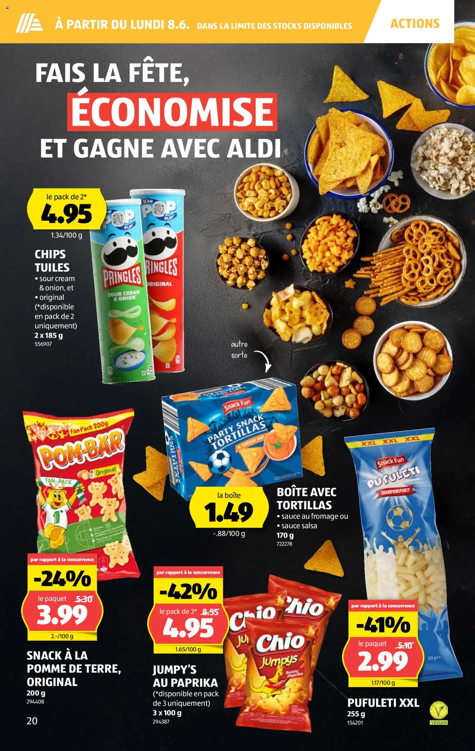 Aldi aktionen FR – gültig ab 04.06.2026 | Seite: 20 | Produkte: Chips