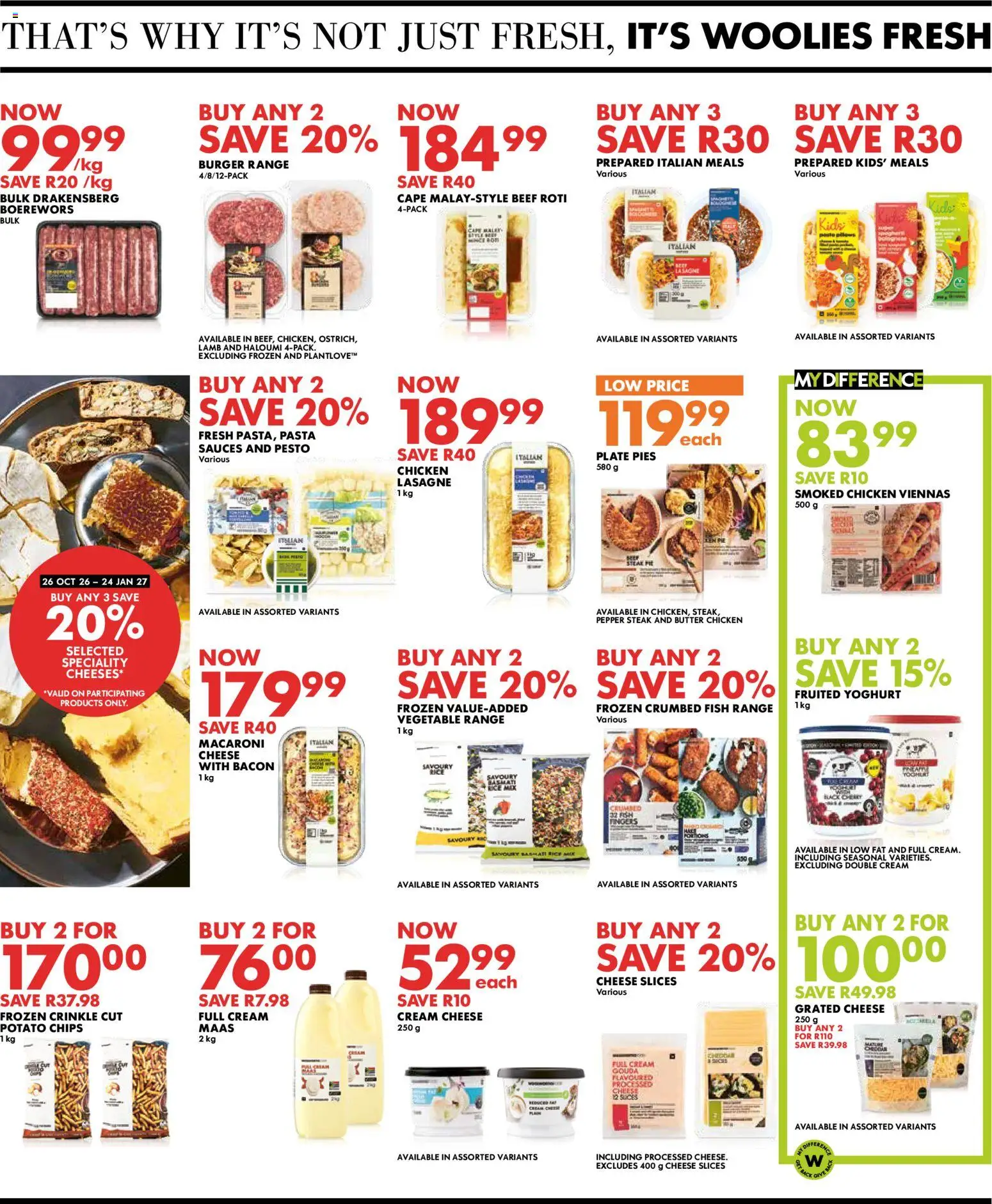 New Woolworths catalogue – valid from 26/10/2026 | Page: 3 | Products: Cream cheese, Yoghurt, Fish, Cream