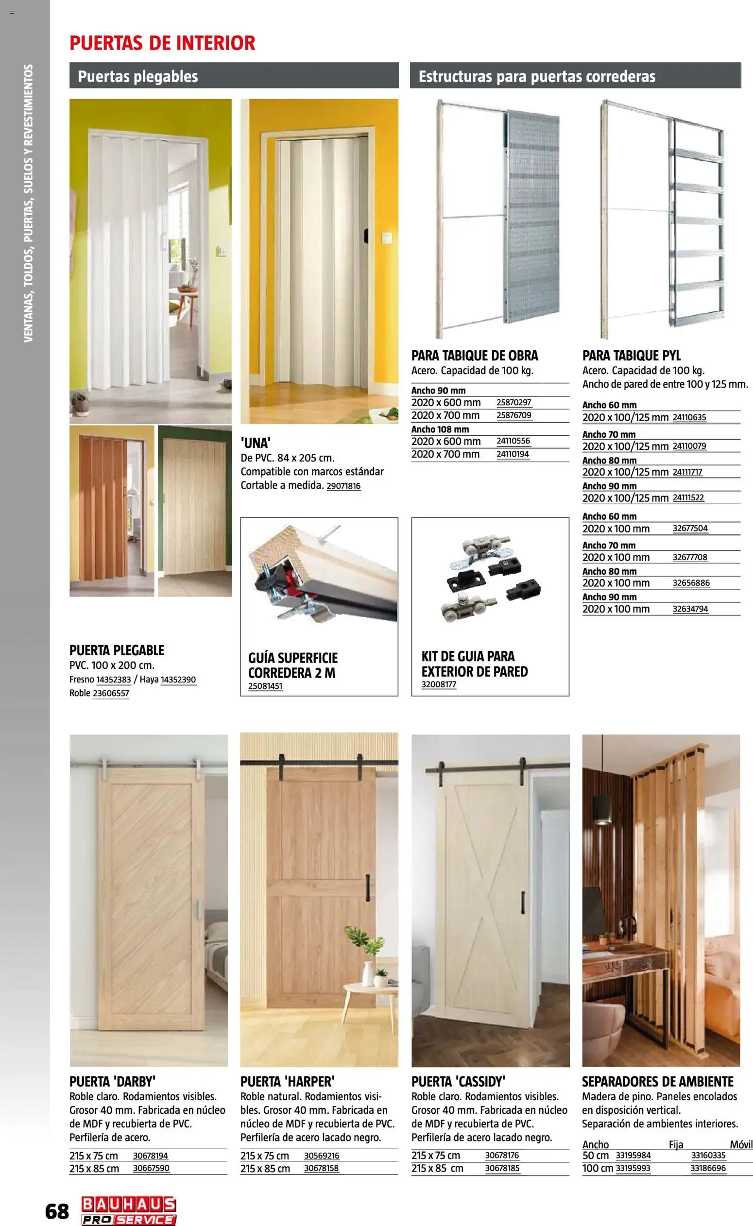 Bauhaus ProService │ válido desde el 11/05/2026 | Página: 68 | Productos: Puertas plegables, Puertas