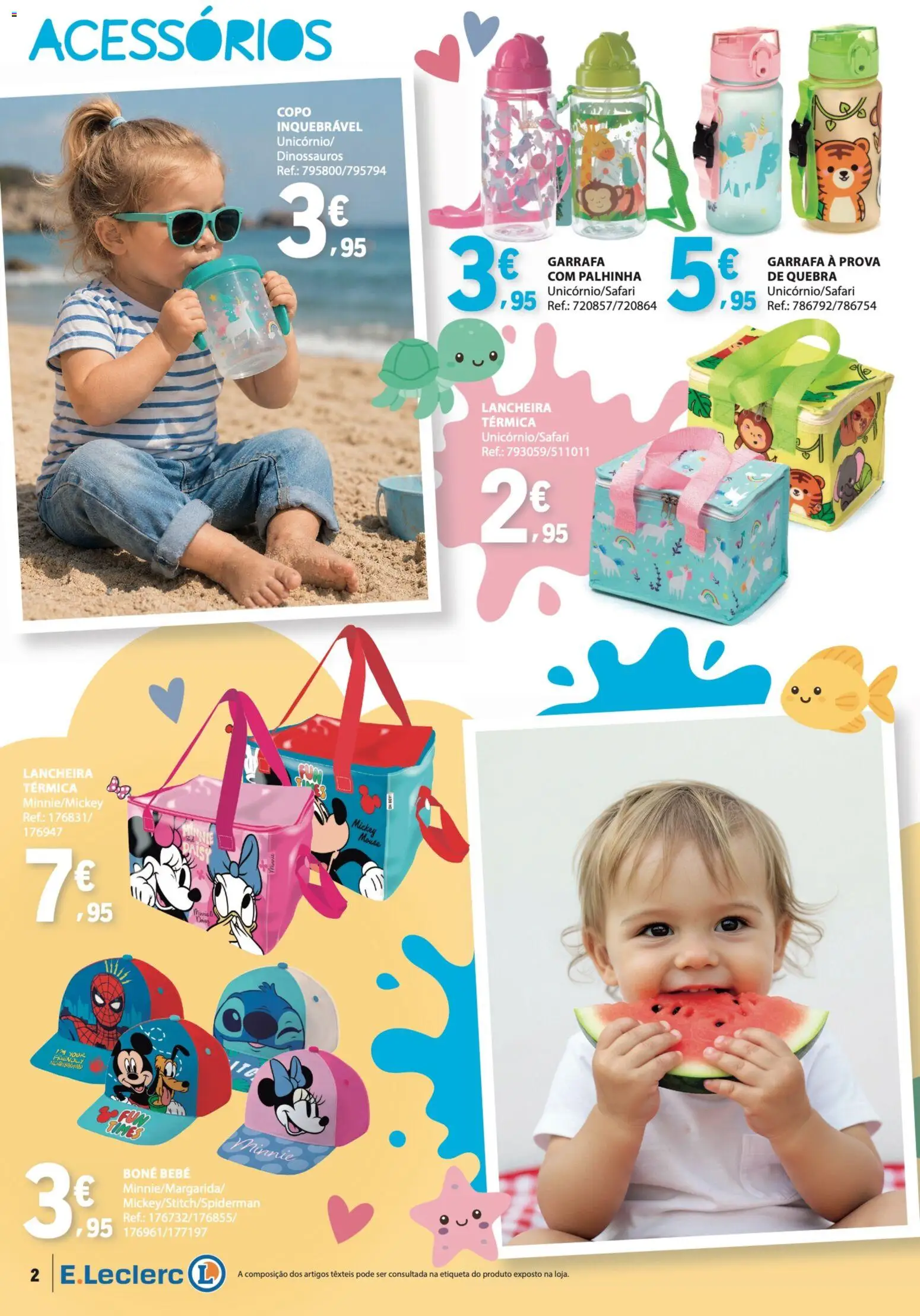 E.Leclerc Folheto Bebé Verão │ válido de 26.05.2026 | Página: 2 | Produtos: Mouse, Boné