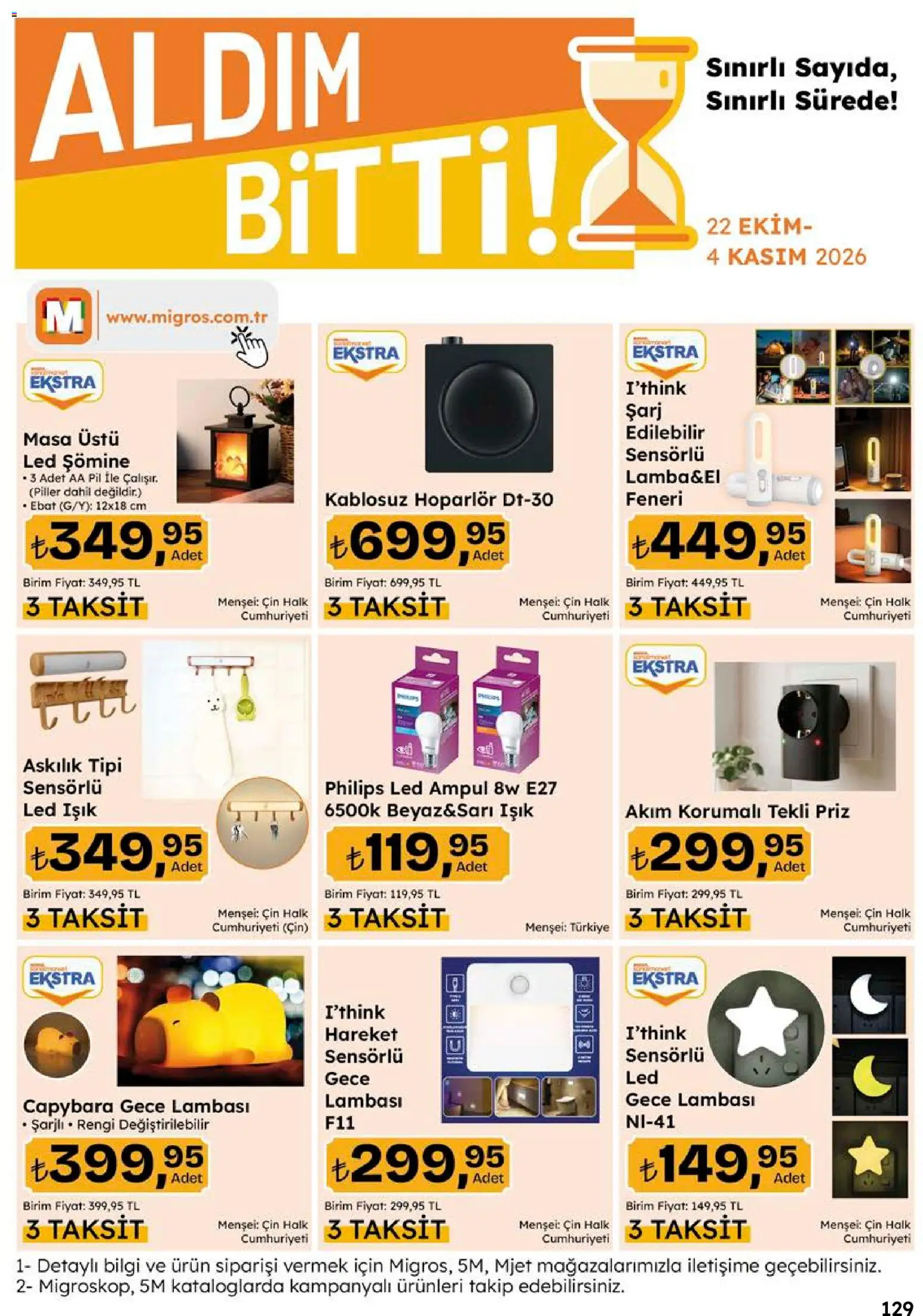 Migros Katalog - Migroskop - 22 Ekim 2026 tarihinden itibaren geçerlidir | Sayfa: 129