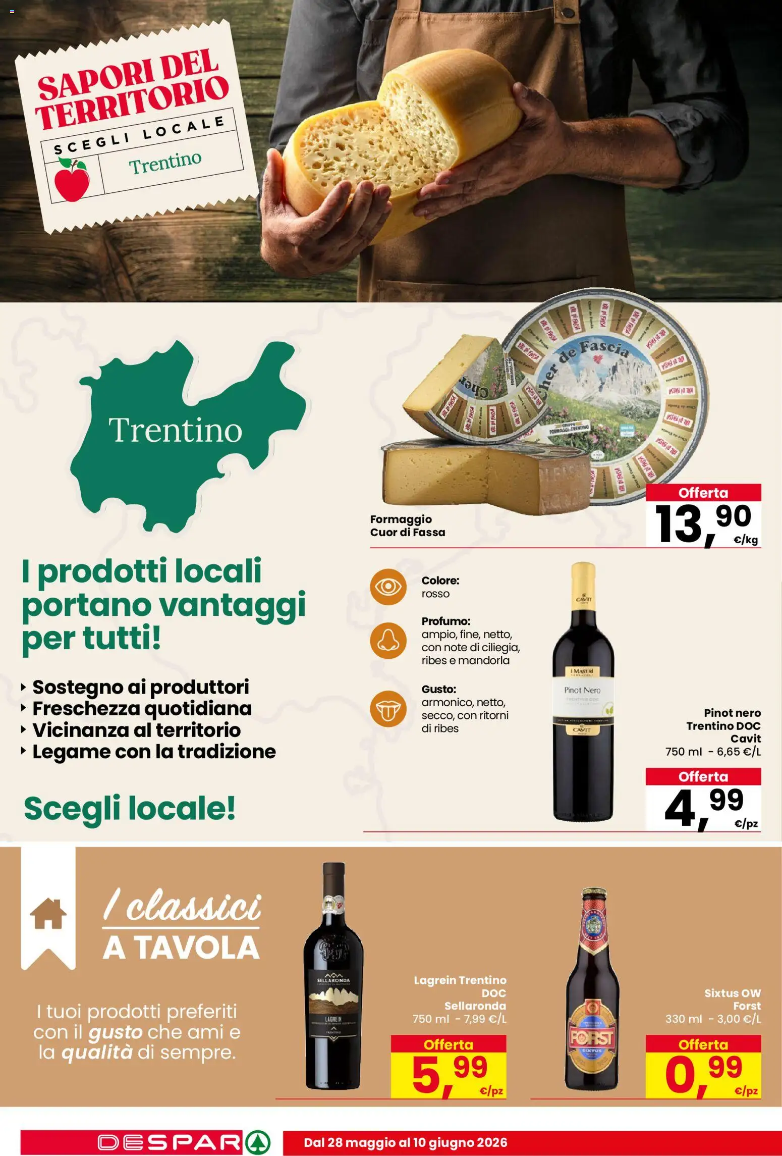 Volantino Despar del 28.05.2026 | Pagina: 8 | Prodotti: Formaggio, Profumo