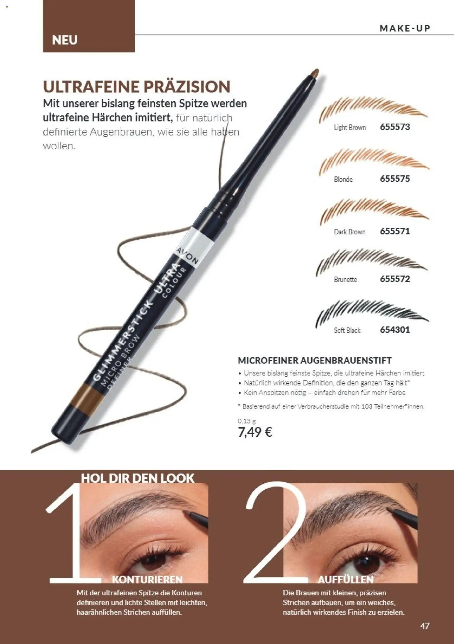 AVON Katalog Oktober 2026 – gültig ab 01.10.2026 | Seite: 47 | Produkte: Finish, Augenbrauenstift