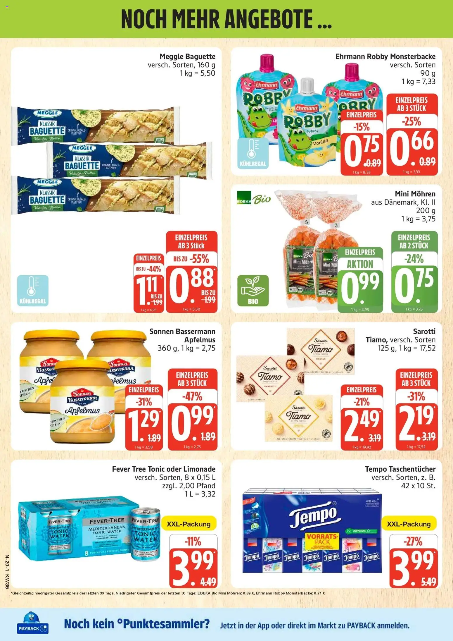 Marktkauf Prospekt Buxtehude (ab 31.08.2026) » Angebote online | Seite: 20 | Produkte: Taschentücher, Baguette, Pudding, Apfelmus