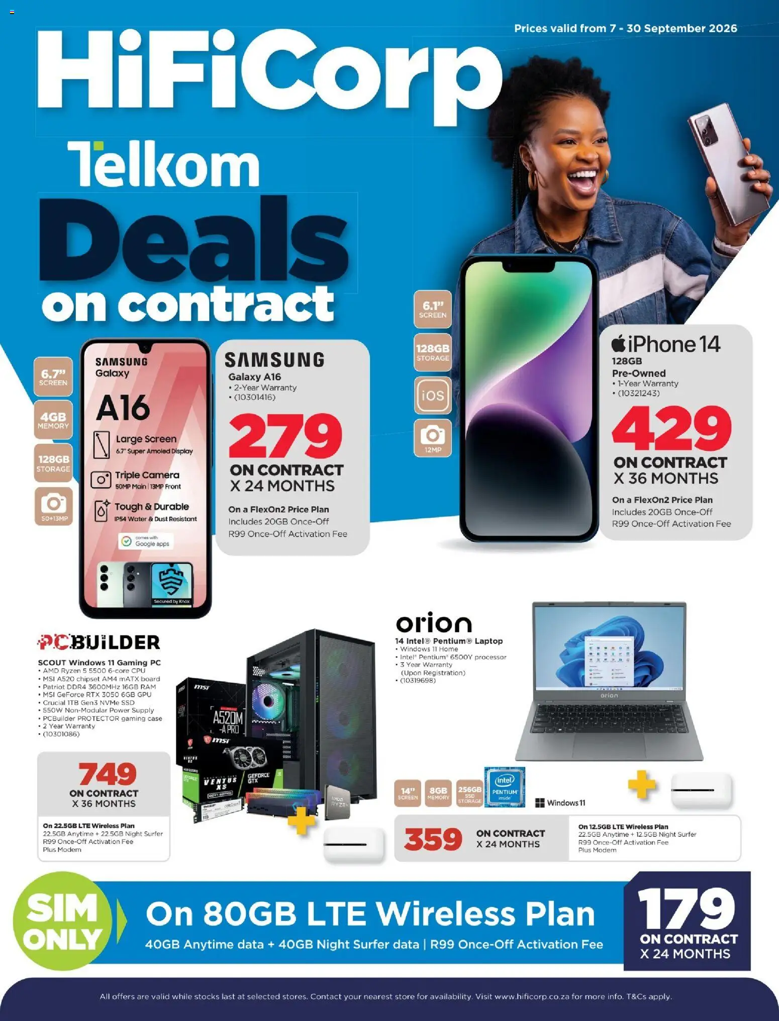 New HiFi Corp catalogue – valid from 07/09/2026 | Page: 1 | Products: Data, Camera, Laptop, Water