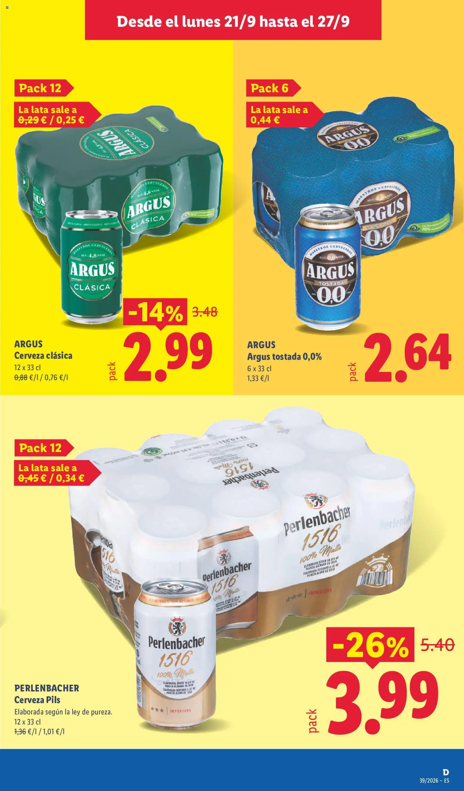 Lidl folleto │ válido desde el 21/09/2026 | Página: 15 | Productos: Cerveza