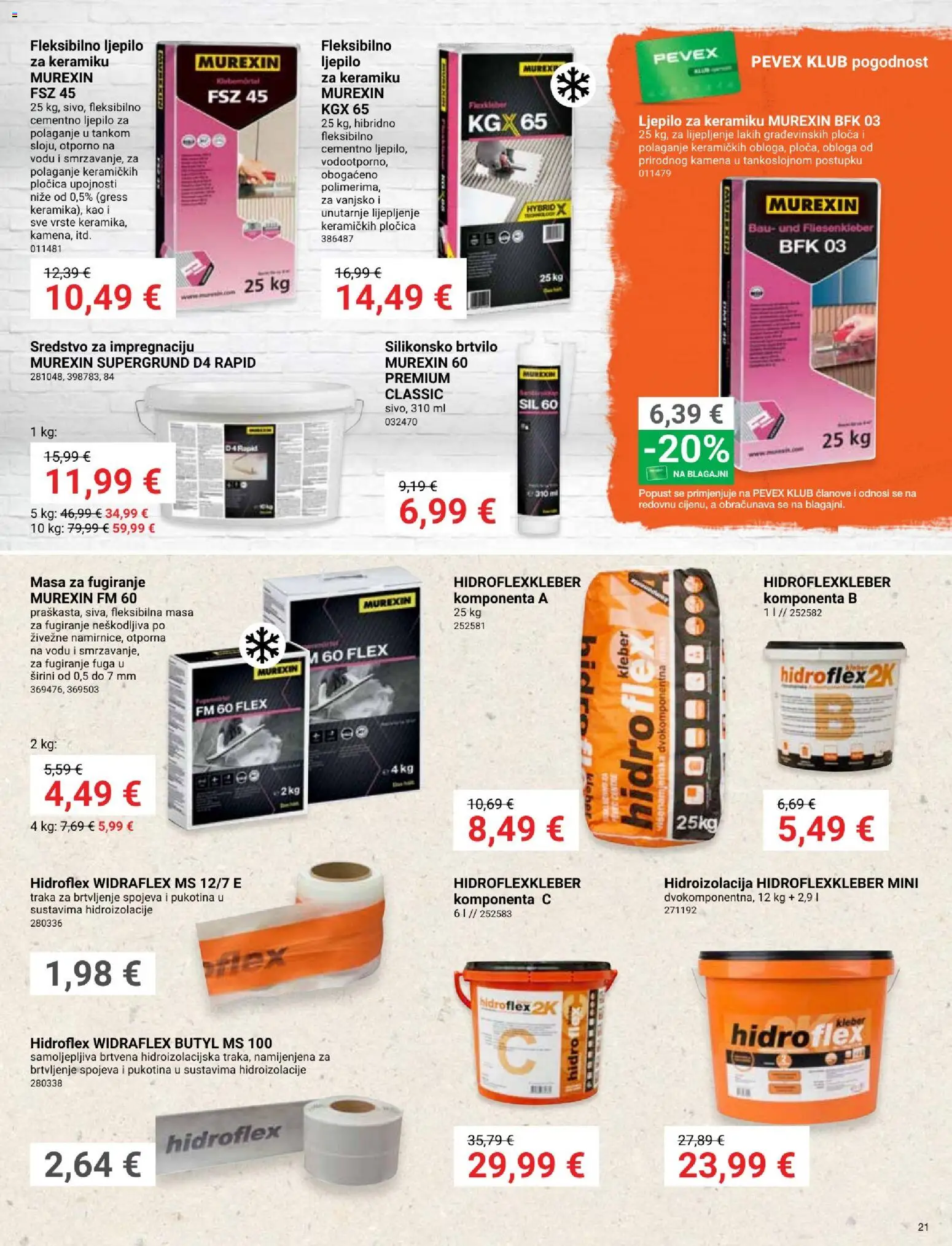 Pevex katalog | vrijedi od 23.07.2026 | Stranica: 21 | Proizvodi: Ljepilo