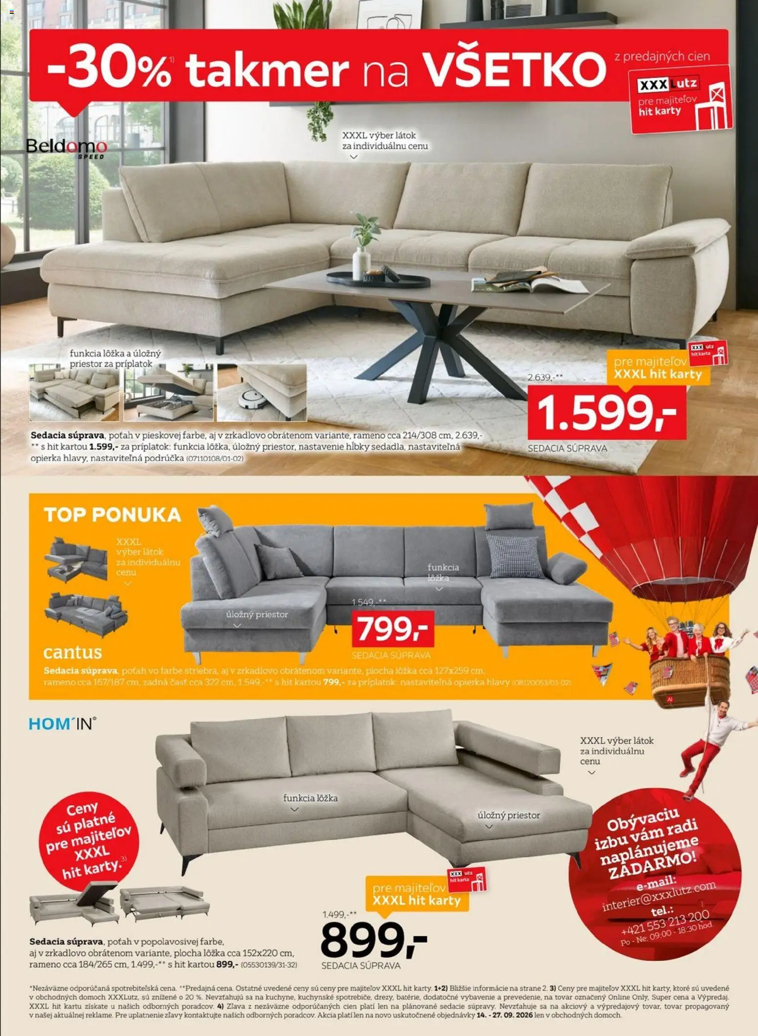 Nové XXXLutz akcie – leták je platný od 14.09.2026 | Strana: 4 | Produkty: Sedacia súprava